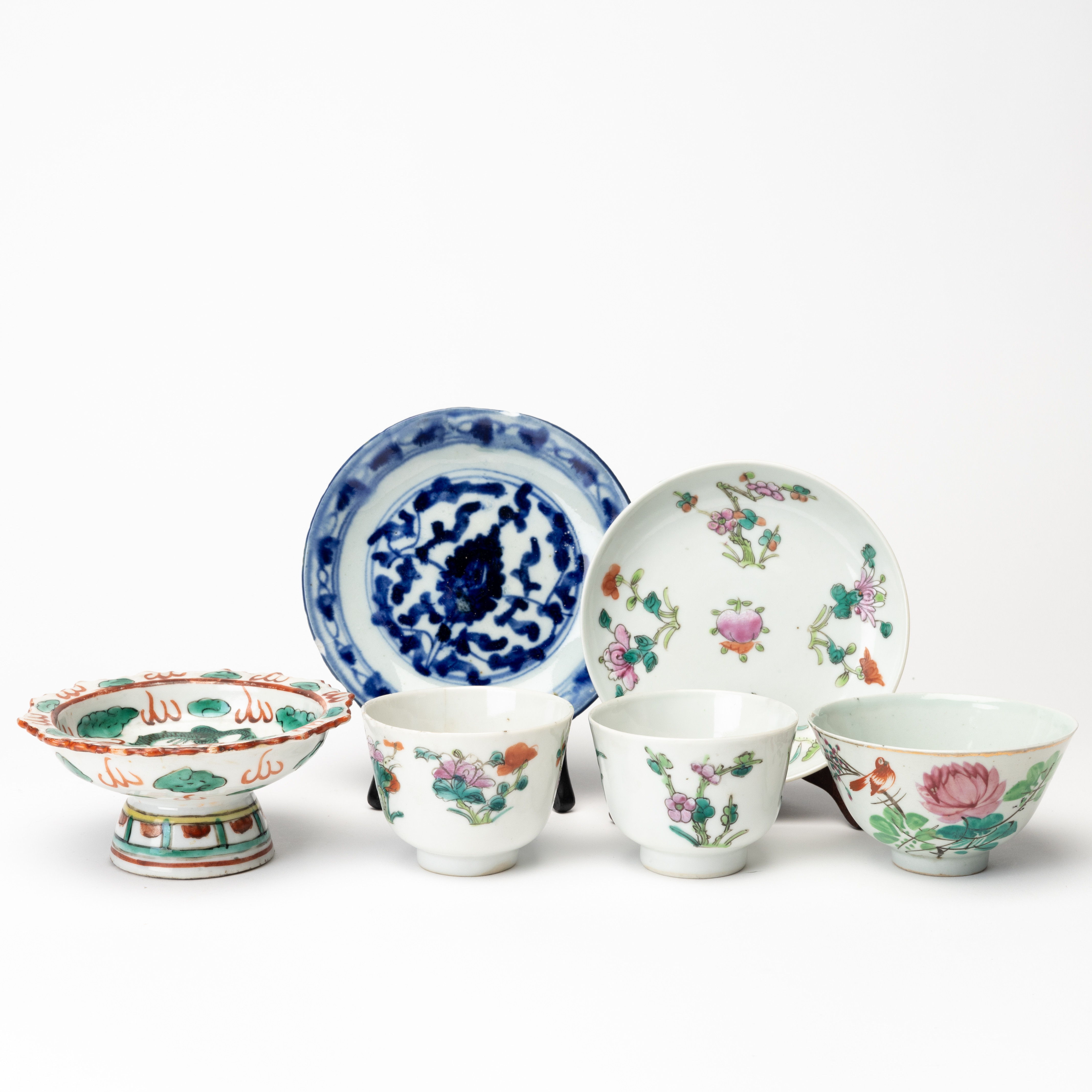 PORSLIN, 6 delar, Kina, 1800/1900-tal.