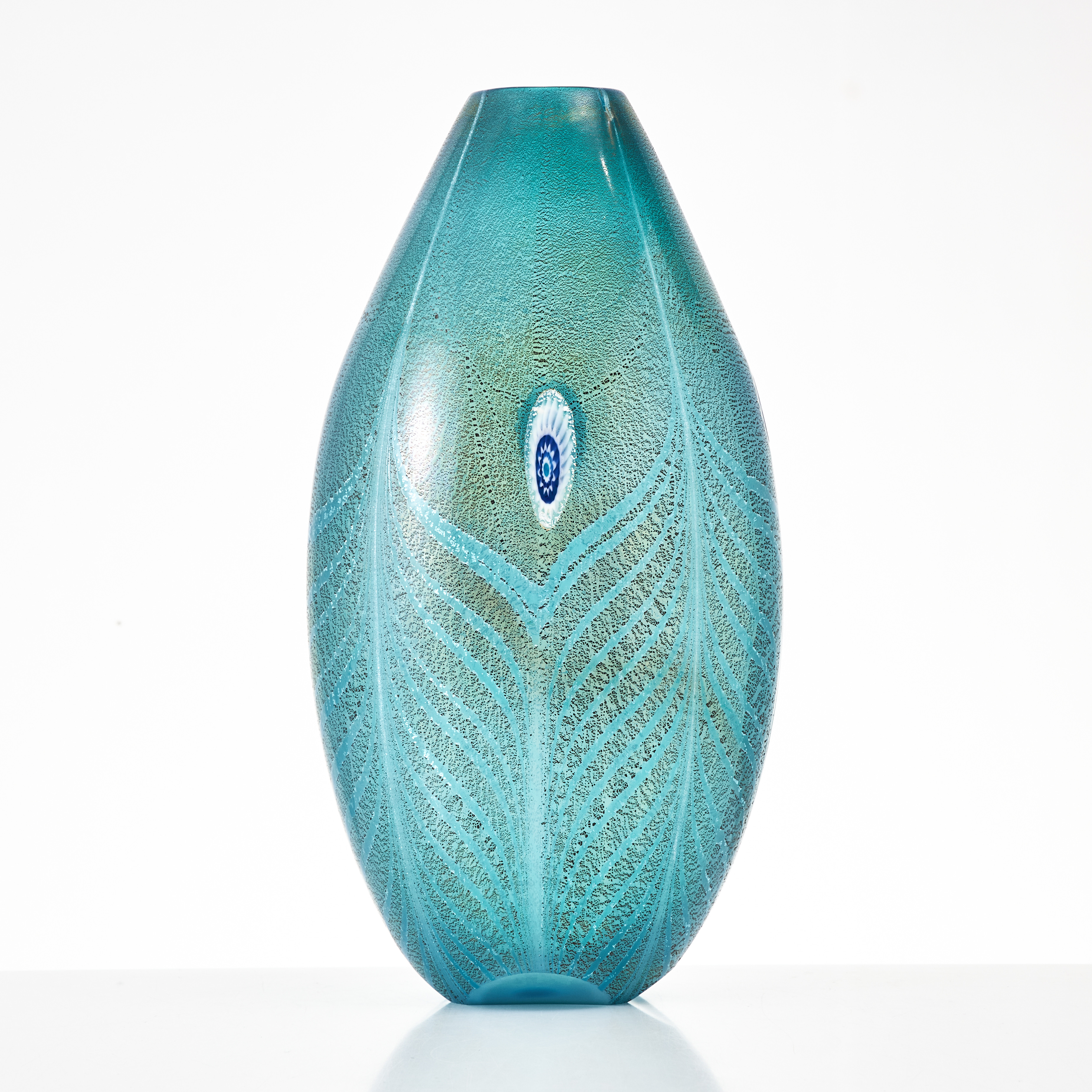 FRANCO MORETTI. Vas, glas, Murano, Italien , signerad.