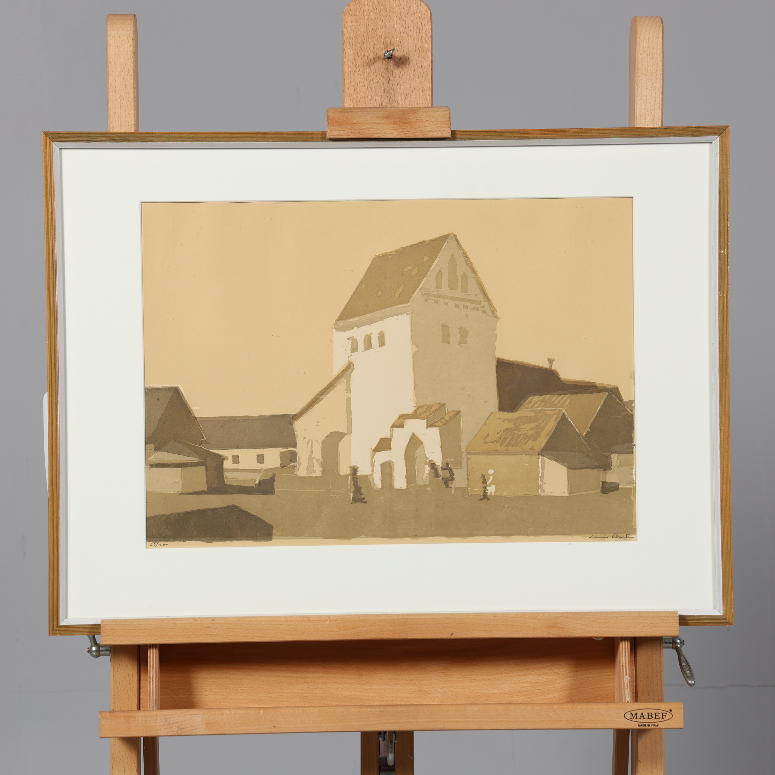 LOUIS BASTIN. LITOGRAFI, signerad, numrerad 63/200.