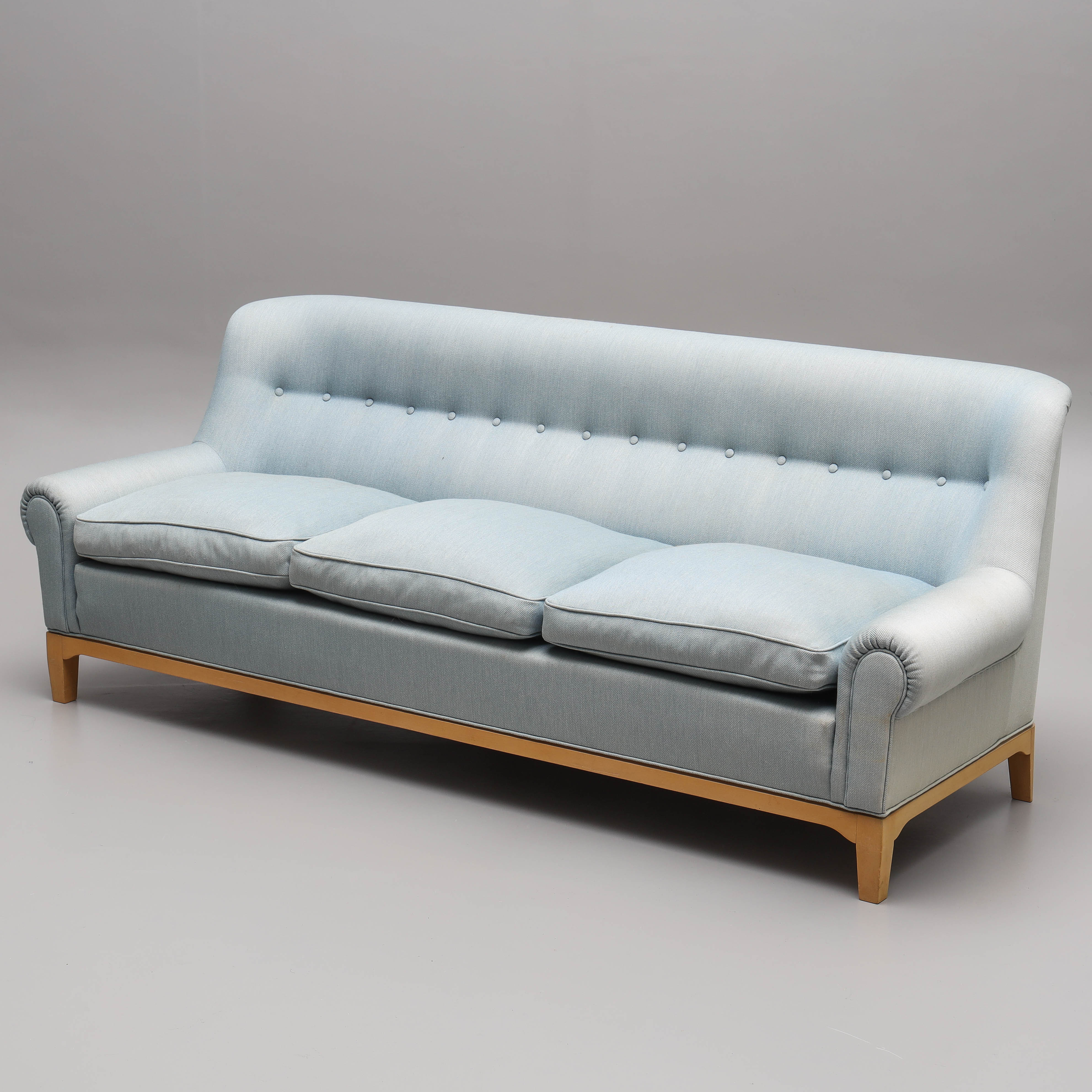 ARNE NORELL. Soffa, 3-sits, klädsel i ull, "Langenthal", Norell möbler, 1900-talets mitt.