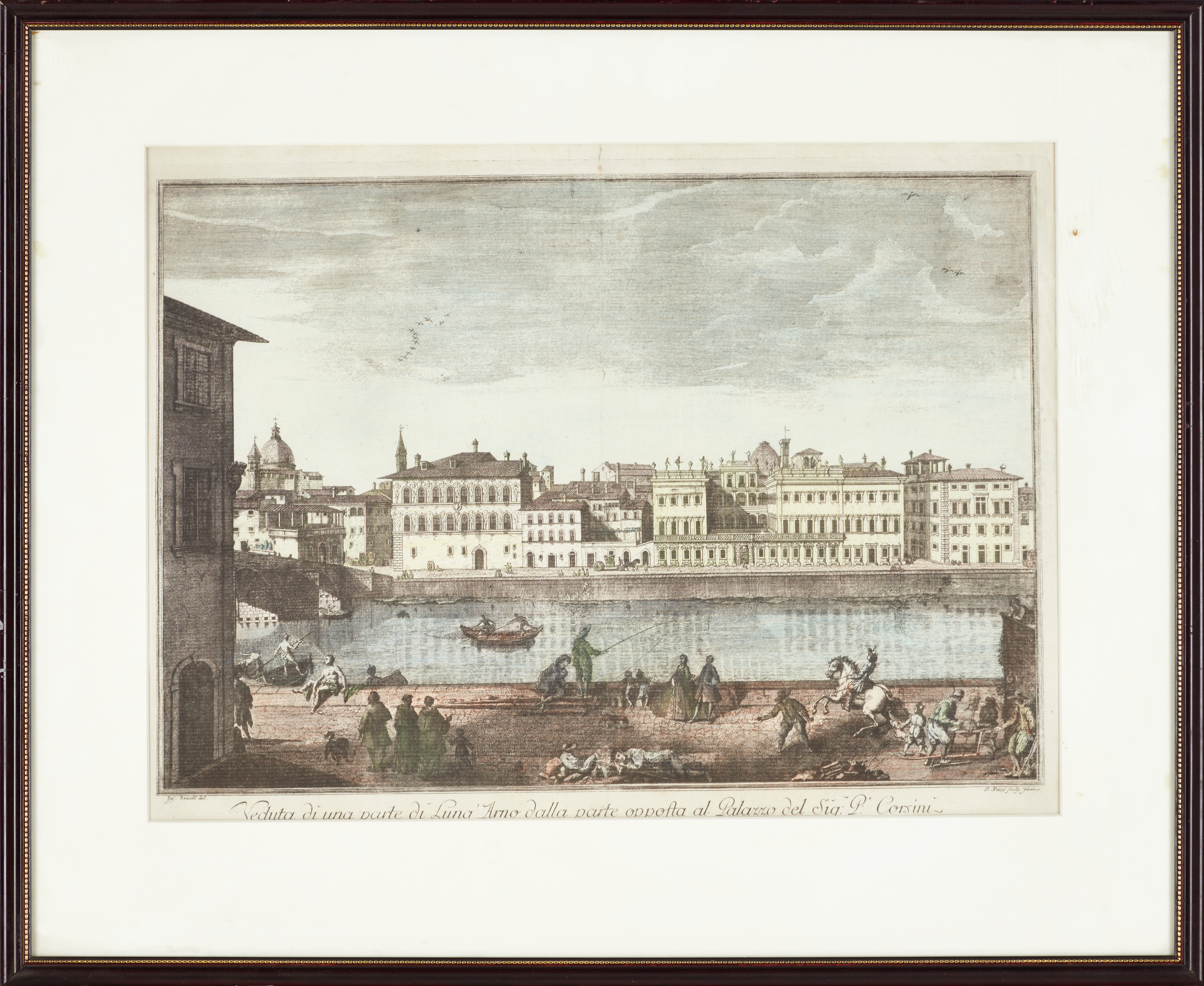 GIUSEPPE ZOCCHI (1711-1767), efter, 3 etsningar, 1700-tal + ISRAEL SILVESTRI (1621-1691) etsning, 1600-tal.