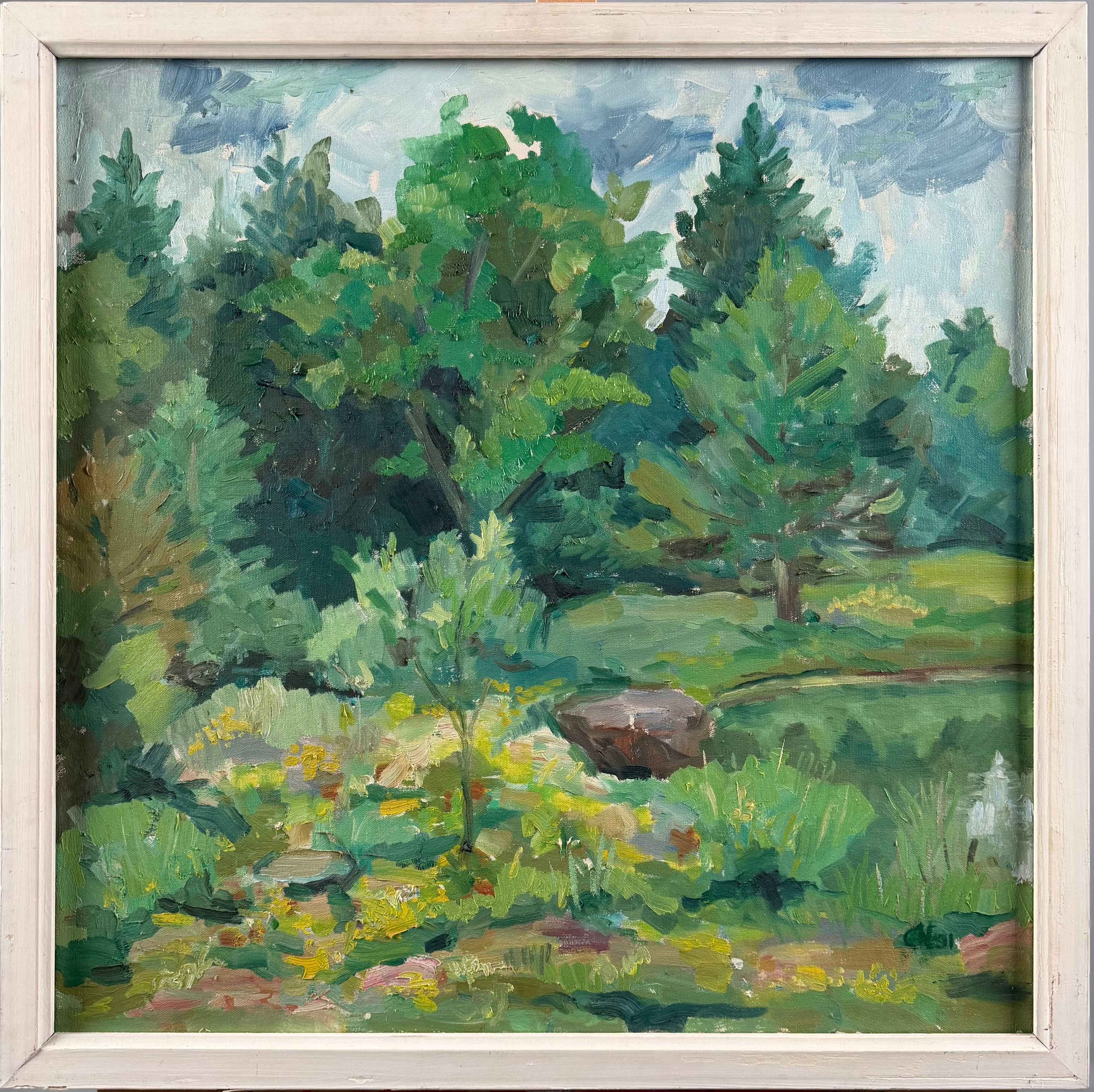 GIL NICOLESCU (RUMÄNIEN, 1942-2020). Skogsvy, olja på duk, signerad, daterad på spännram 1991.