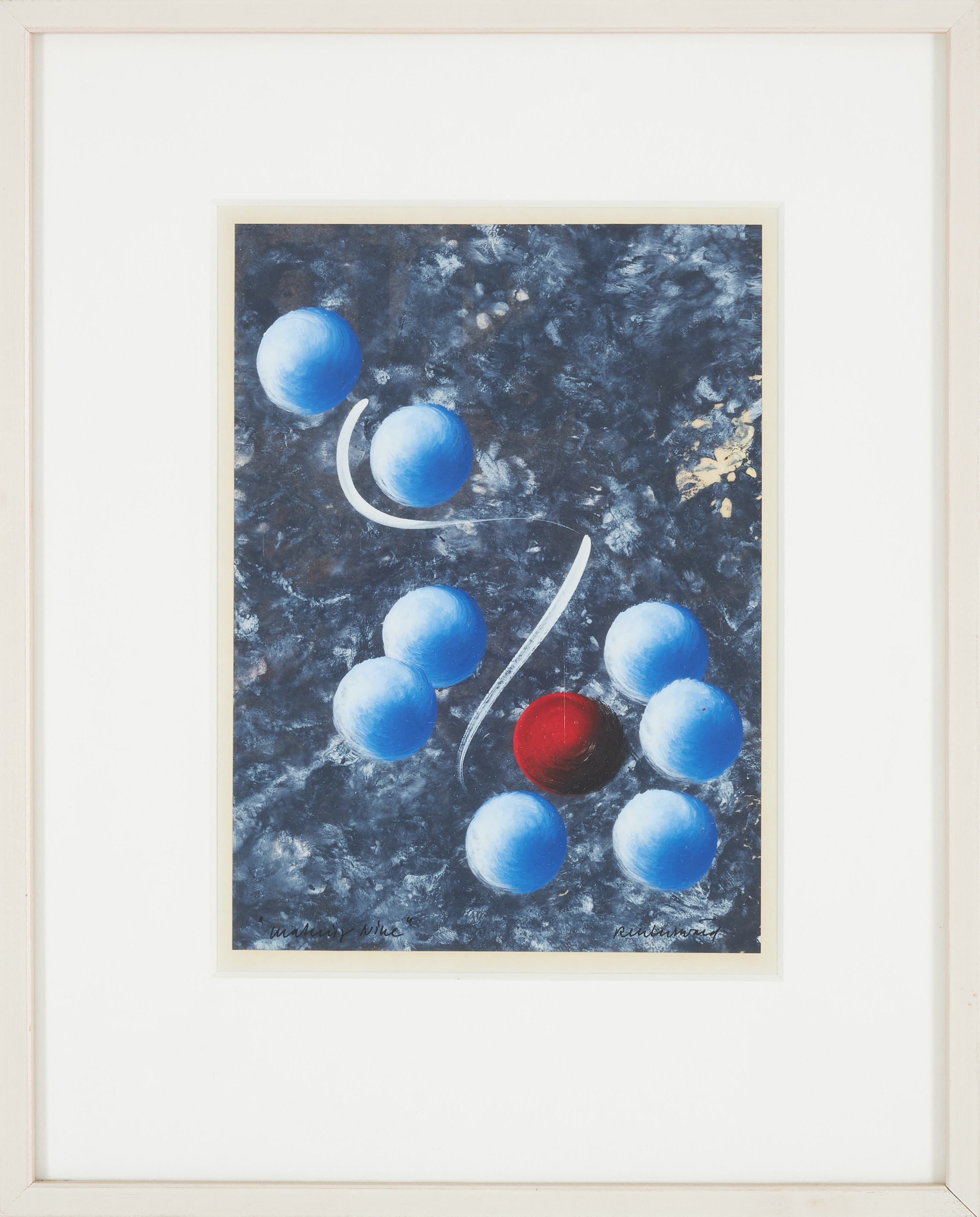 CARL FREDRIK REUTERSWÄRD. Komposition, akvarell gouache på papper, signerad Reuterswärd.