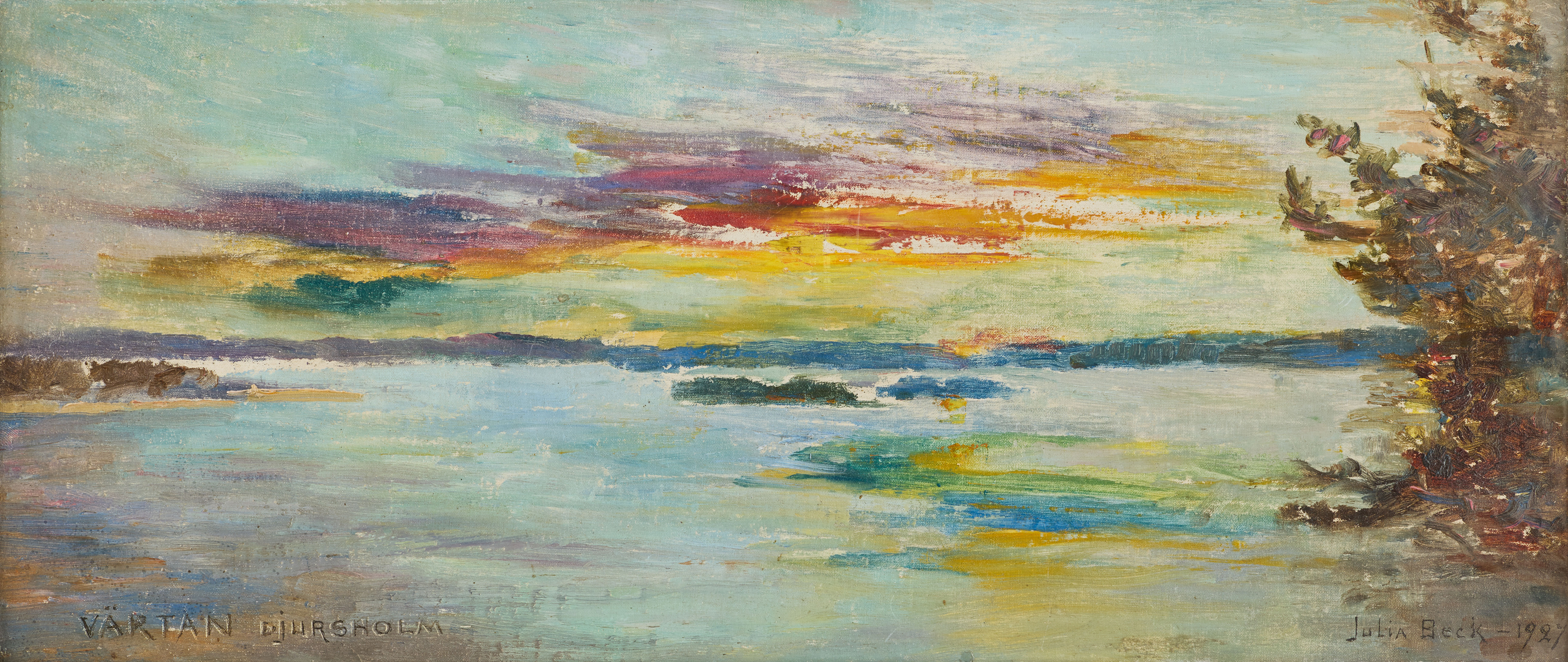 JULIA BECK. "Värtan, Djursholm".