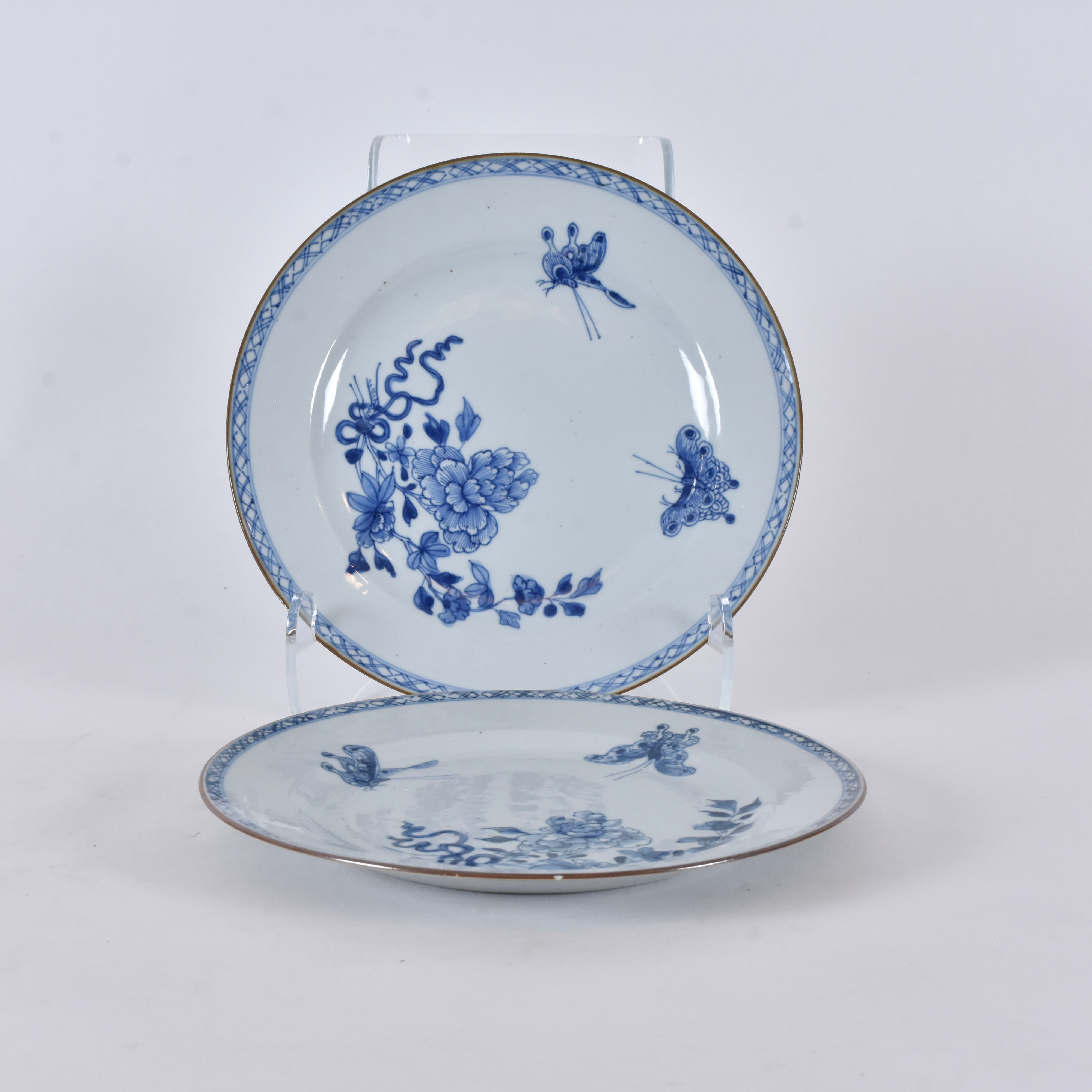 TALLRIKAR, 1 par, porslin, Kina Qianlong (1736-95).