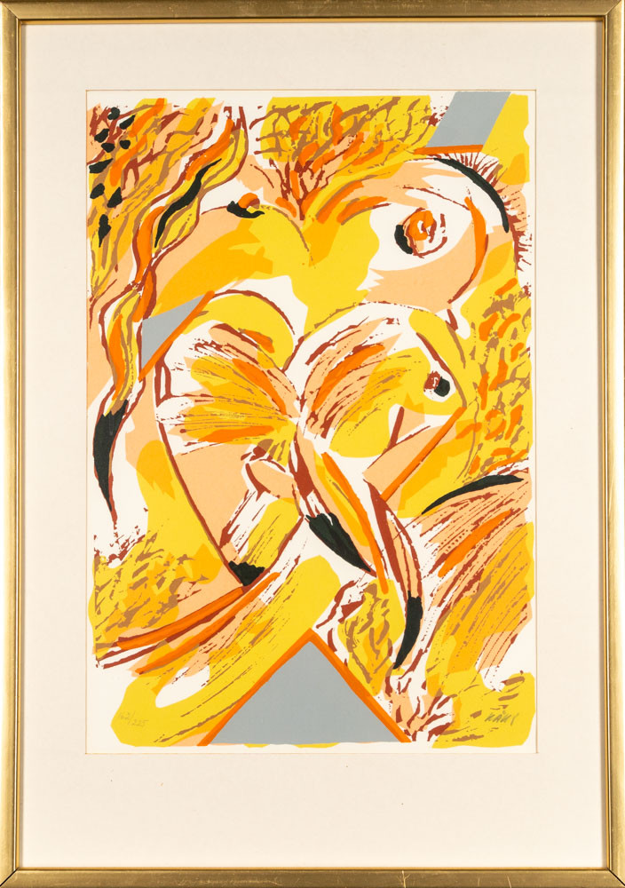 OLLE KÅKS. Färglitografi, Signerad, numrerad 132/225.