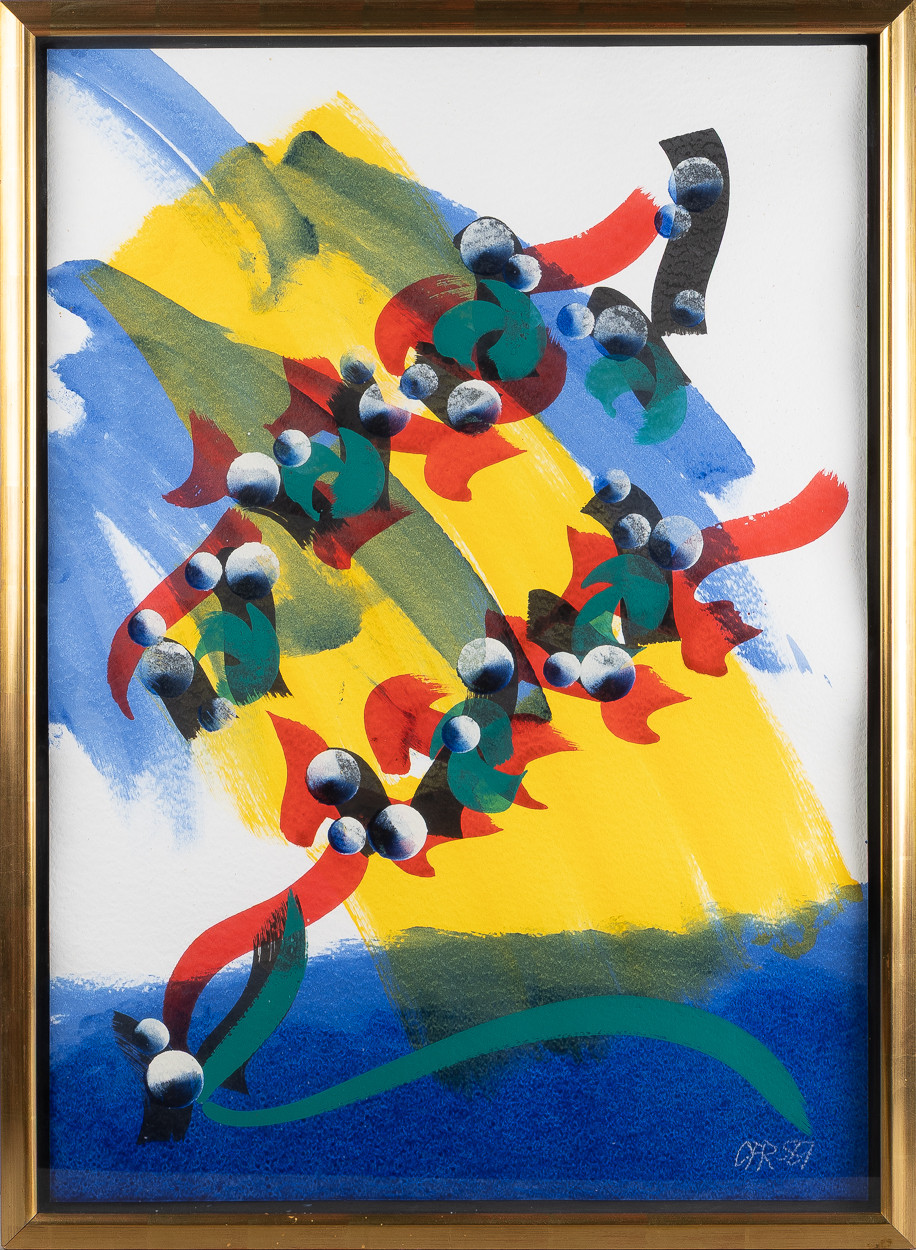 CARL FREDRIK REUTERSWÄRD. Komposition, gouache på papper.