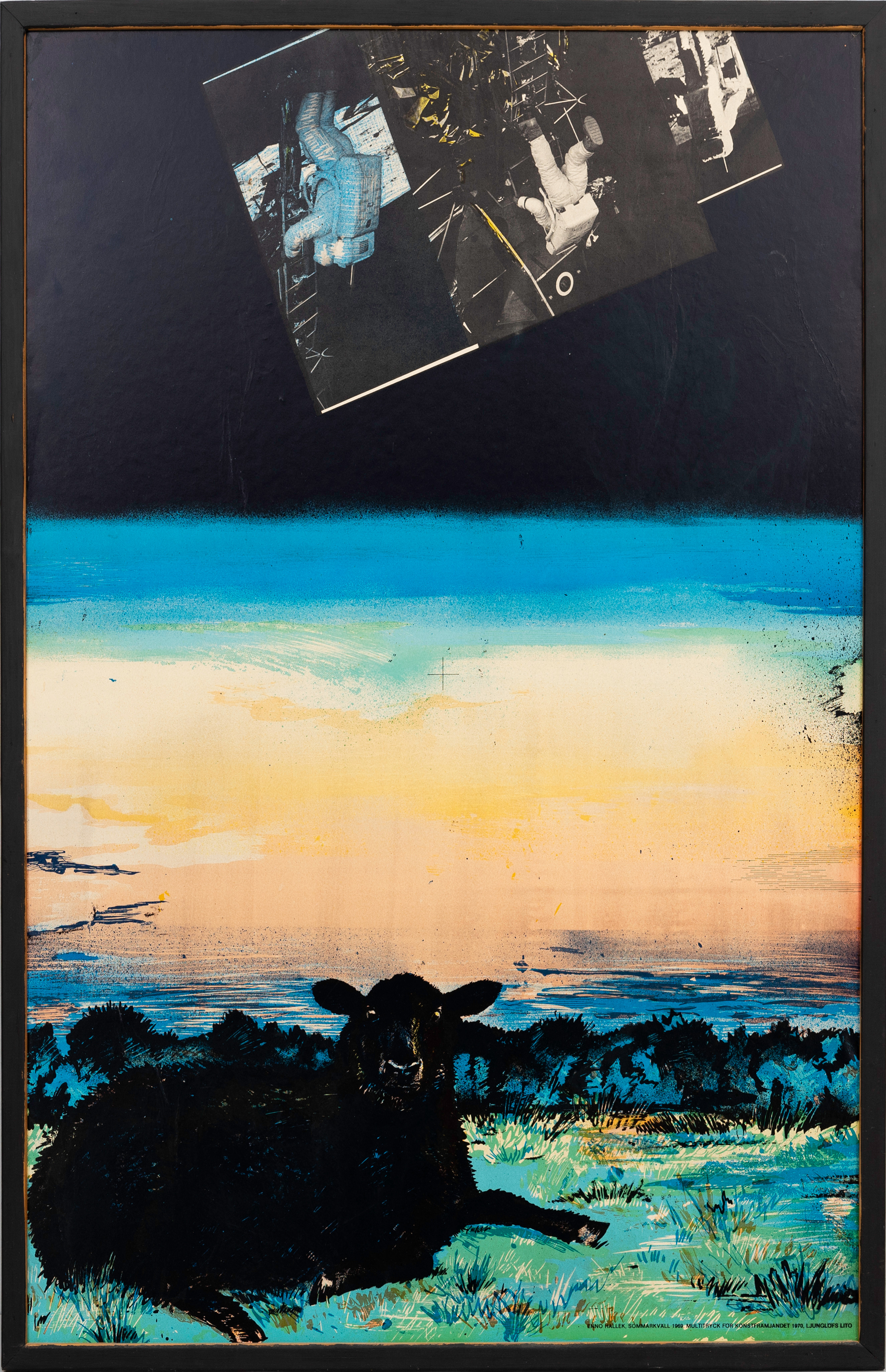 ENNO HALLEK. "Sommarkväll 1969", multitryck, för Konstfrämjandet, Ljunglöfs Lito, 1970.