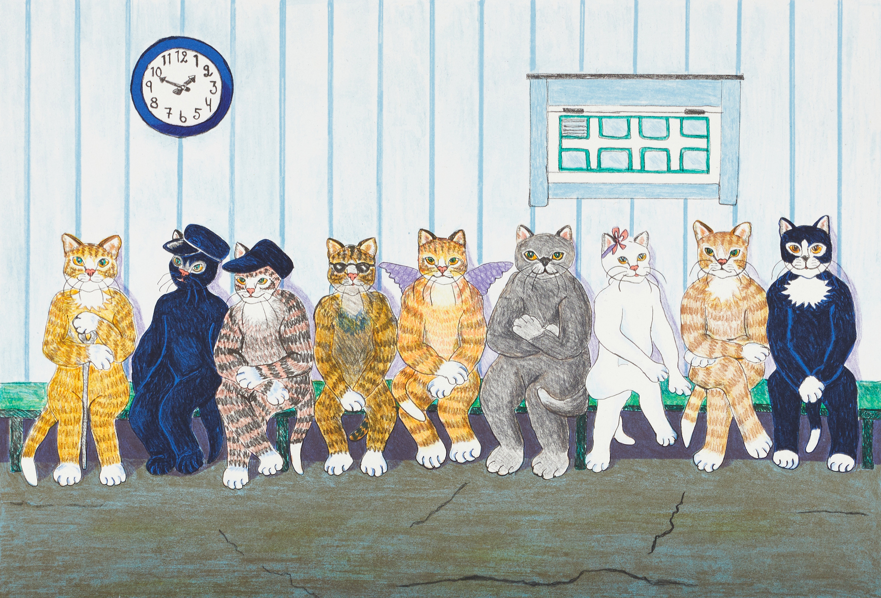 IRENE KICKAN BORGH (FÖDD 1944). "Snusfronten", signerad och numrerad EA 23/30, litografi.