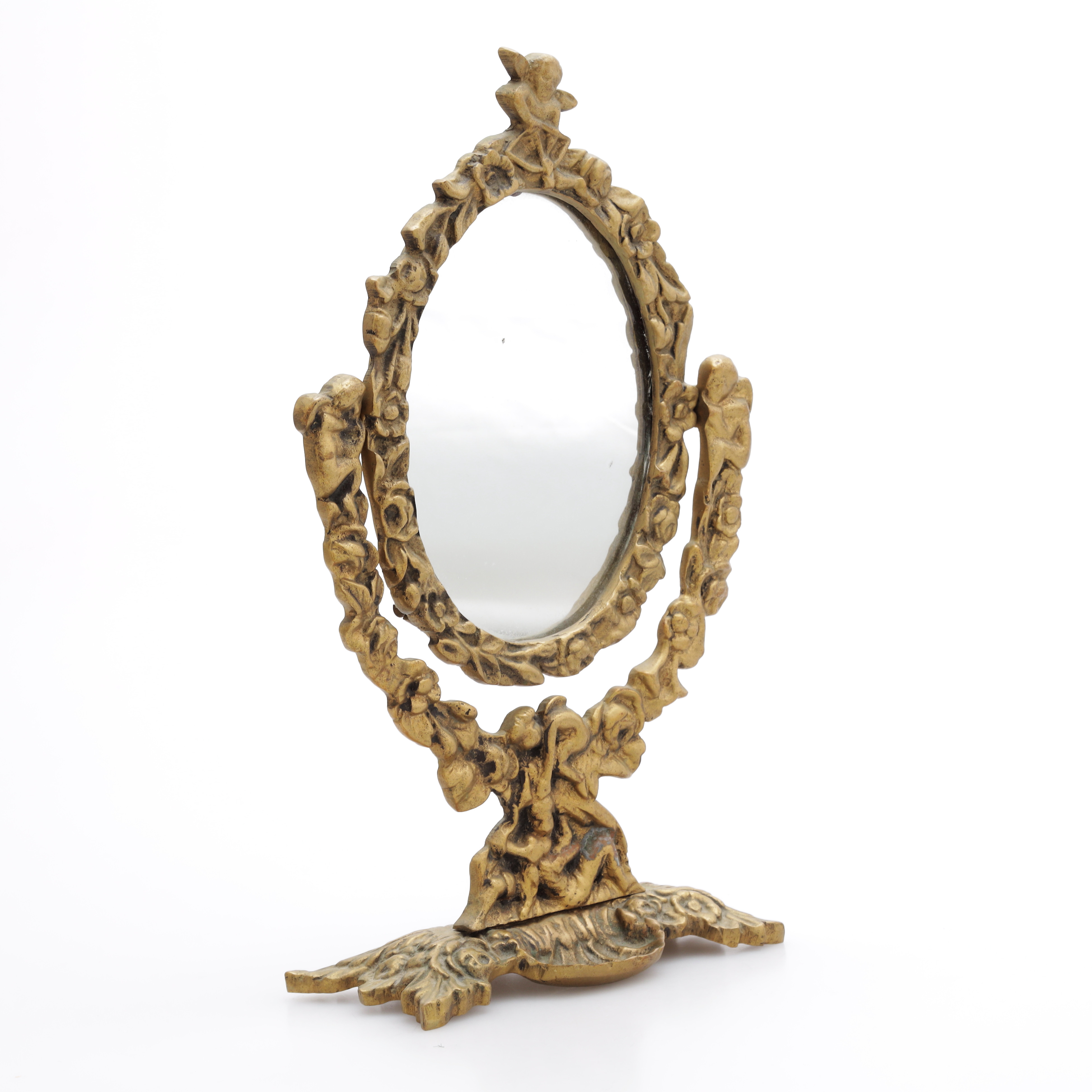 BORDSSPEGEL, mässing, 1900-talets första hälft.