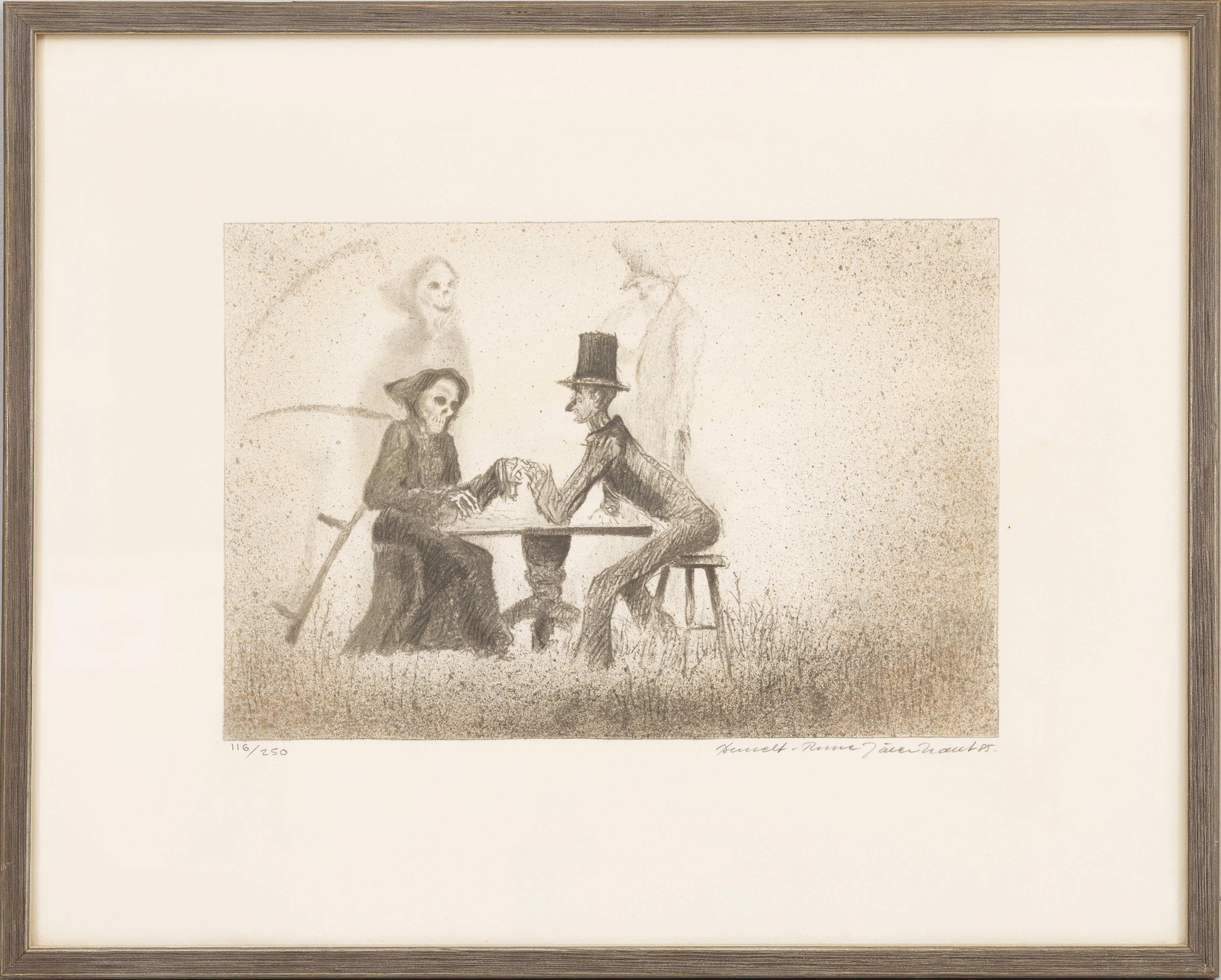 BERNDT-RUNE JÄVERBRANT. Dikt ur Nils Ferlin, litografi, signerad, numrerad 116/250.