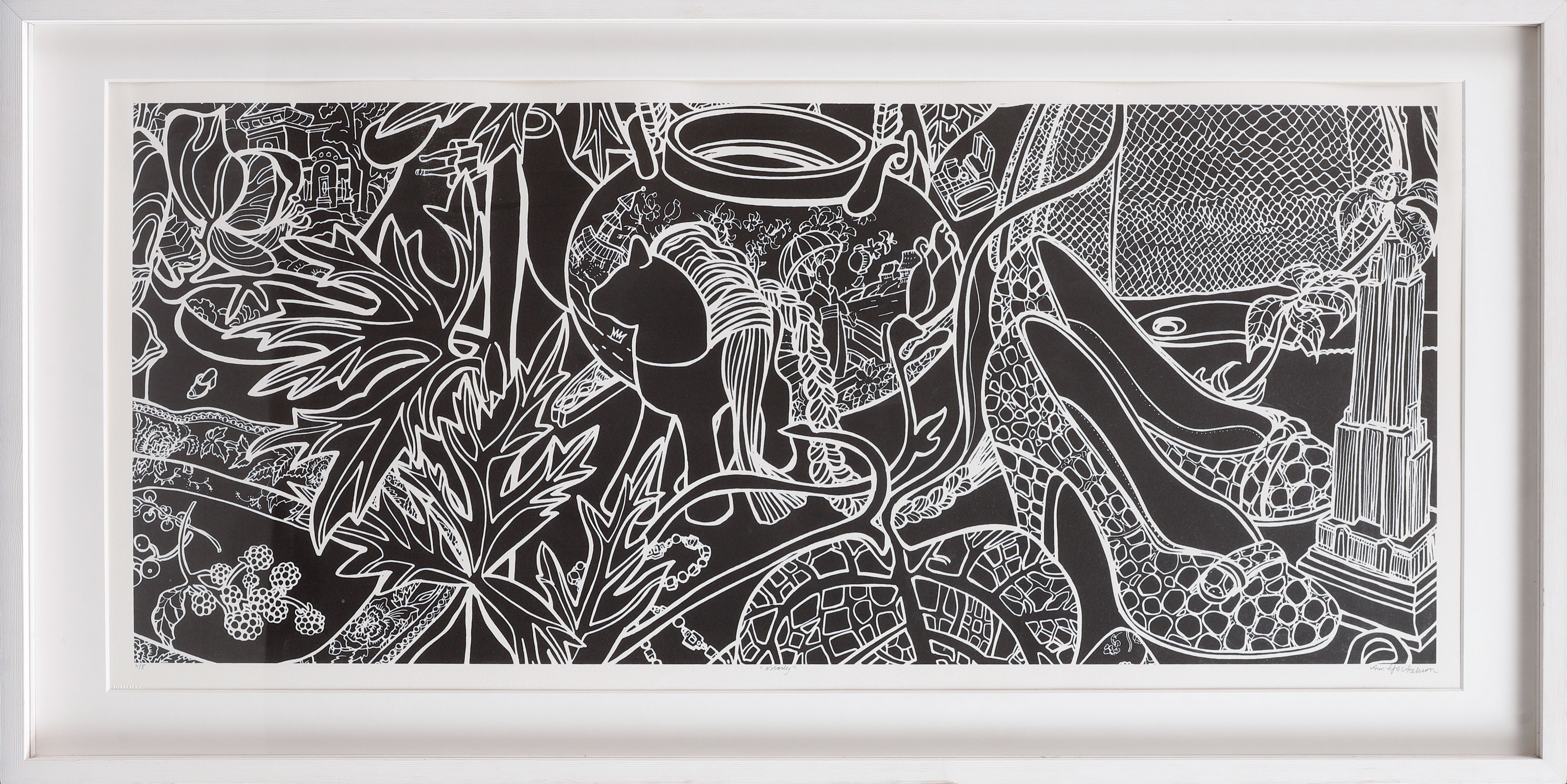 ANN-SOFIE AXELSSON. "Nobody", grafiskt blad, signerad och numrerad 4/5.