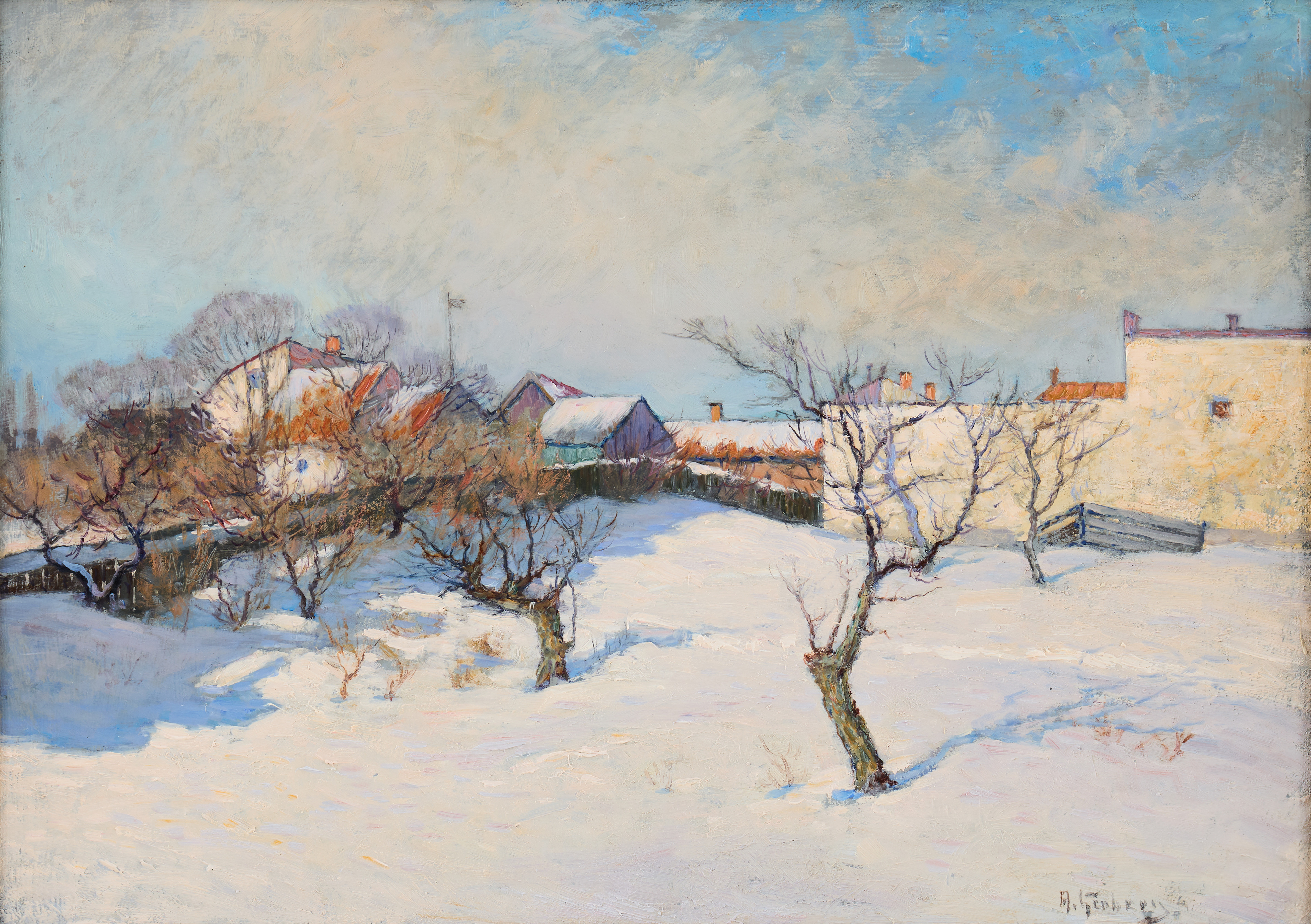 ANTON GENBERG. Motiv från Zinkensdamm.