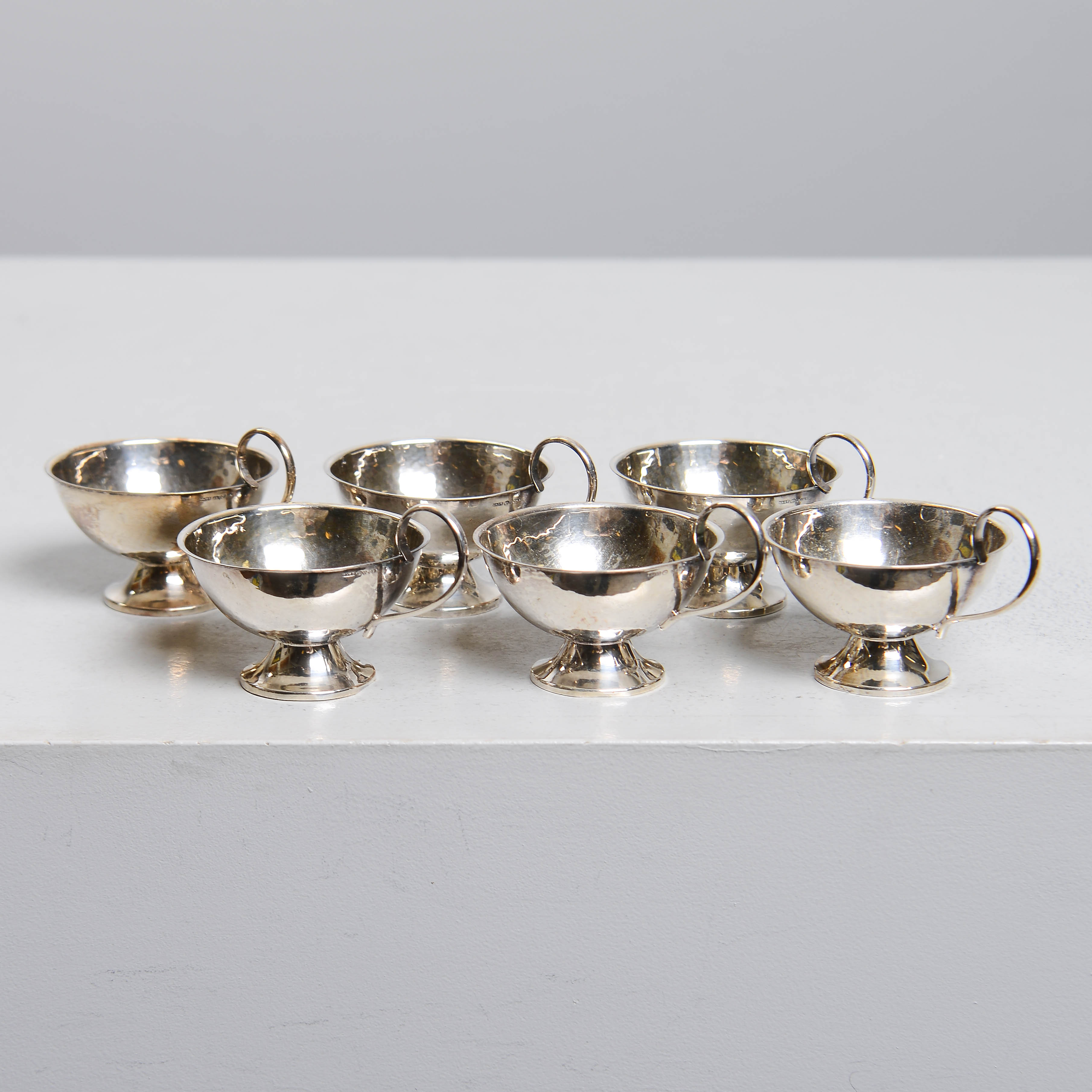 PUNSCHKOPPAR, 6 st, silver, K&EC, 1960.