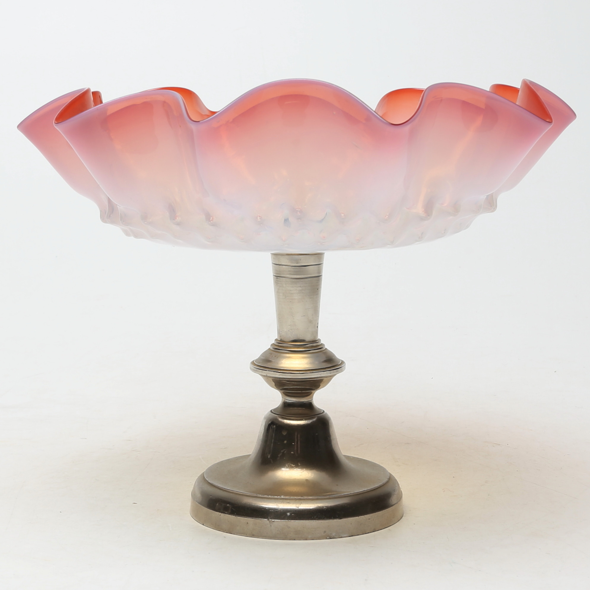 SKÅL, glas/metall, så kallad Mormorsskål.