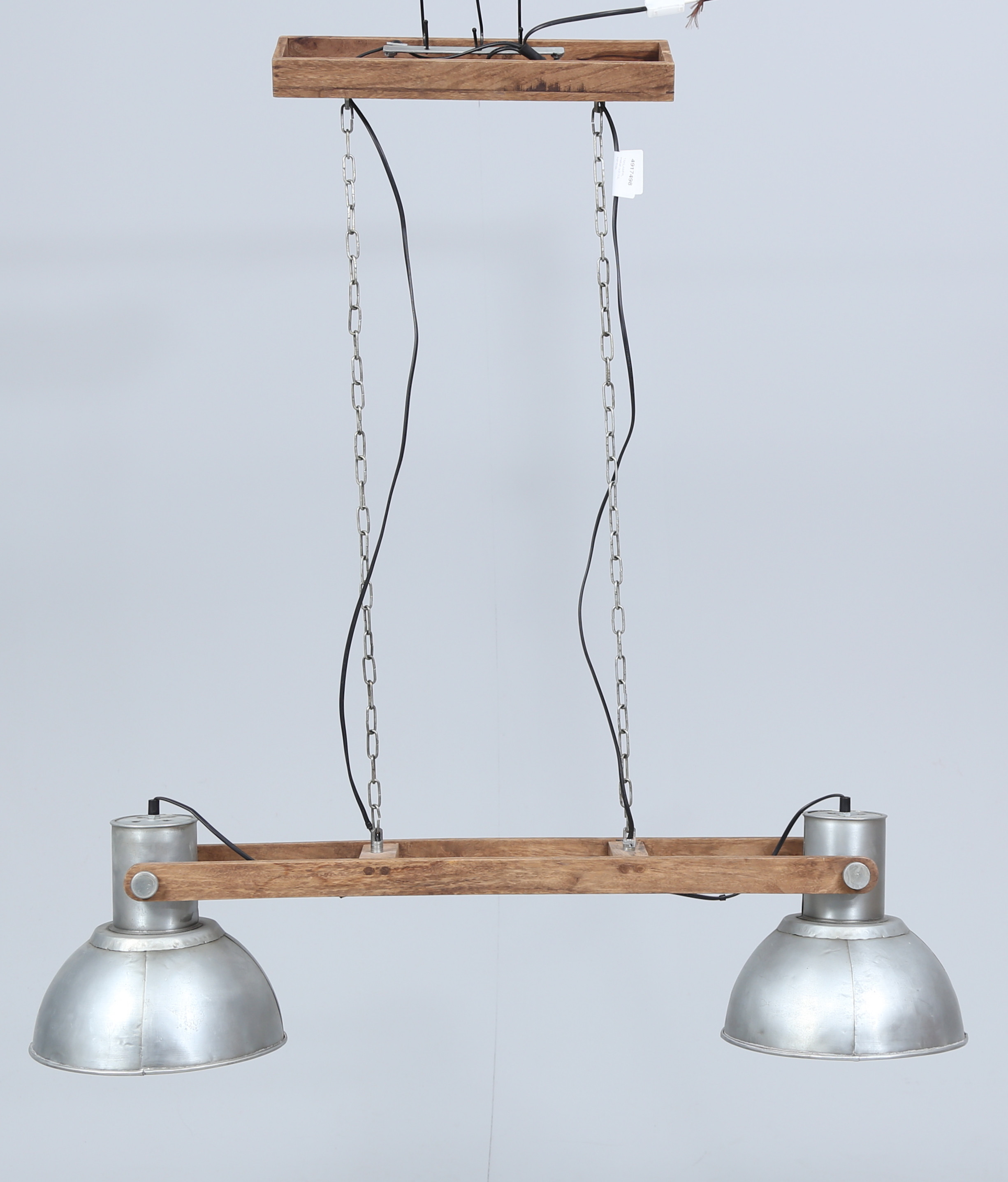 TAKLAMPA, metall och trä, samtida.