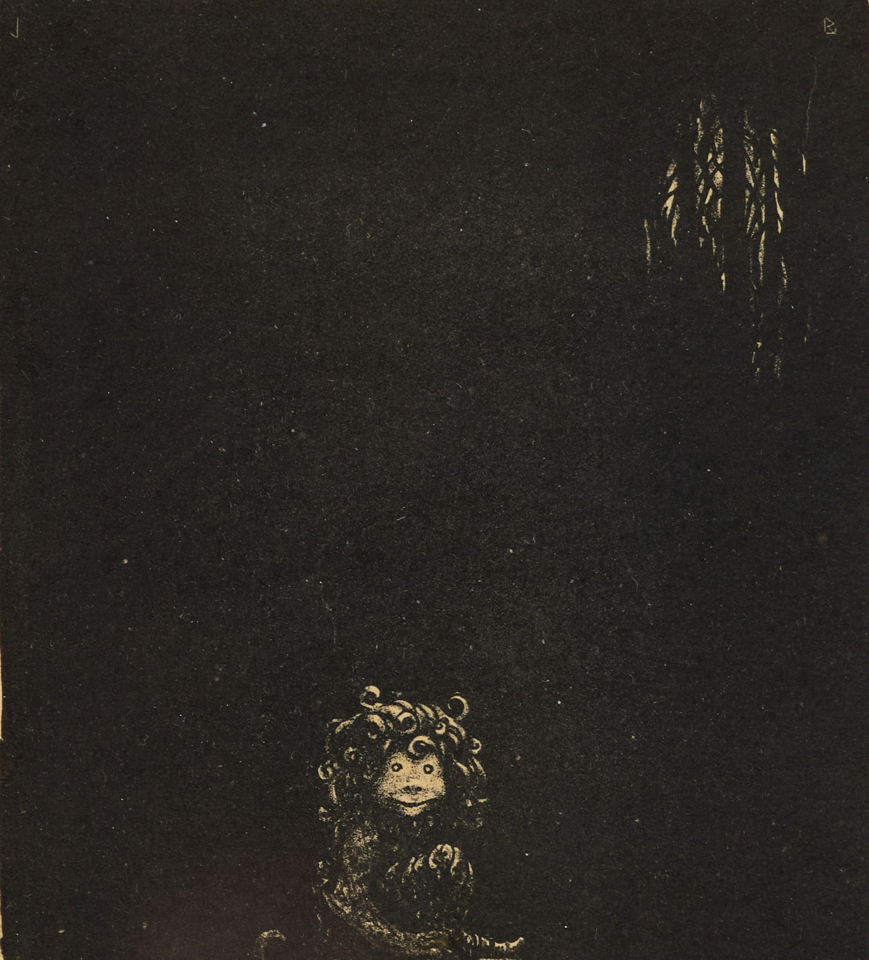 JOHN BAUER (Sverige, 1882-1918). "Humpe", originallitografi, No. 2 ur sviten "Troll", 1915, Ernst Bauers förlag, Göteborg.