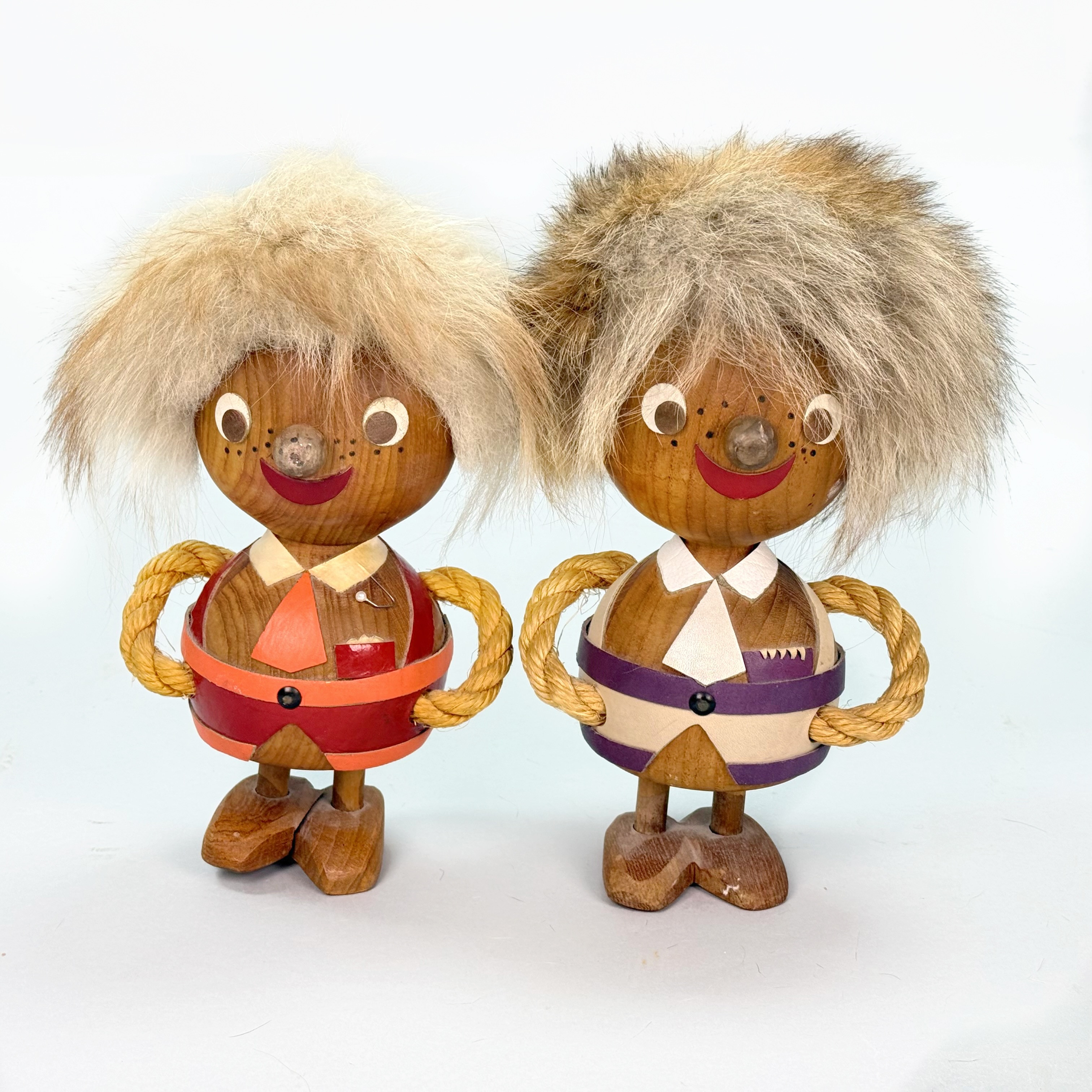 TROLL - Teak troll ett par, Ulla Brill Alklid, 1970-talet.