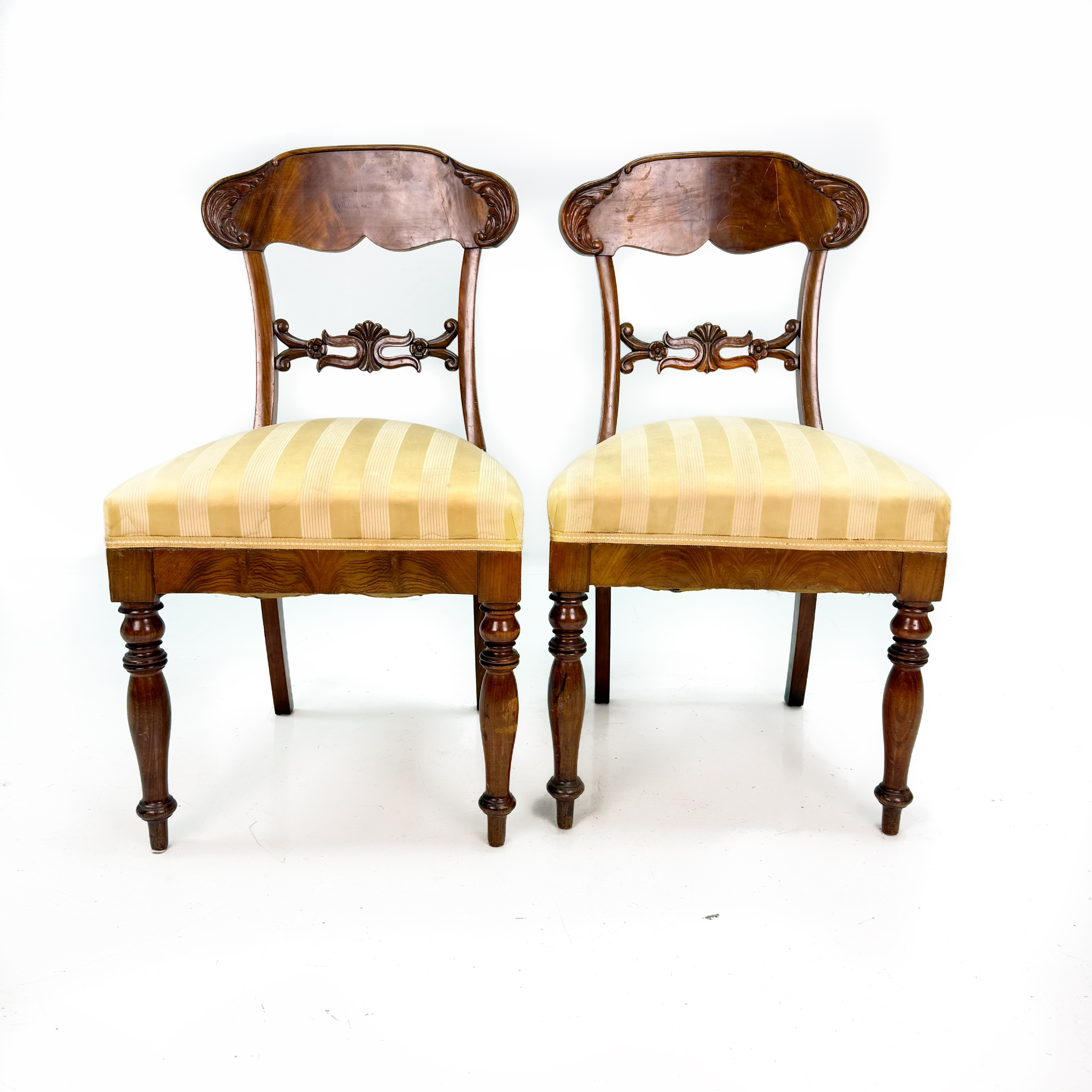 STOLAR - 2 st mahogny, karl-johan, 18/1900-tal.