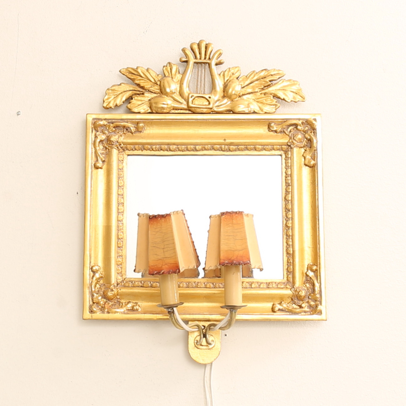 VÄGGLAMPETT, senempire, 1800-tal.