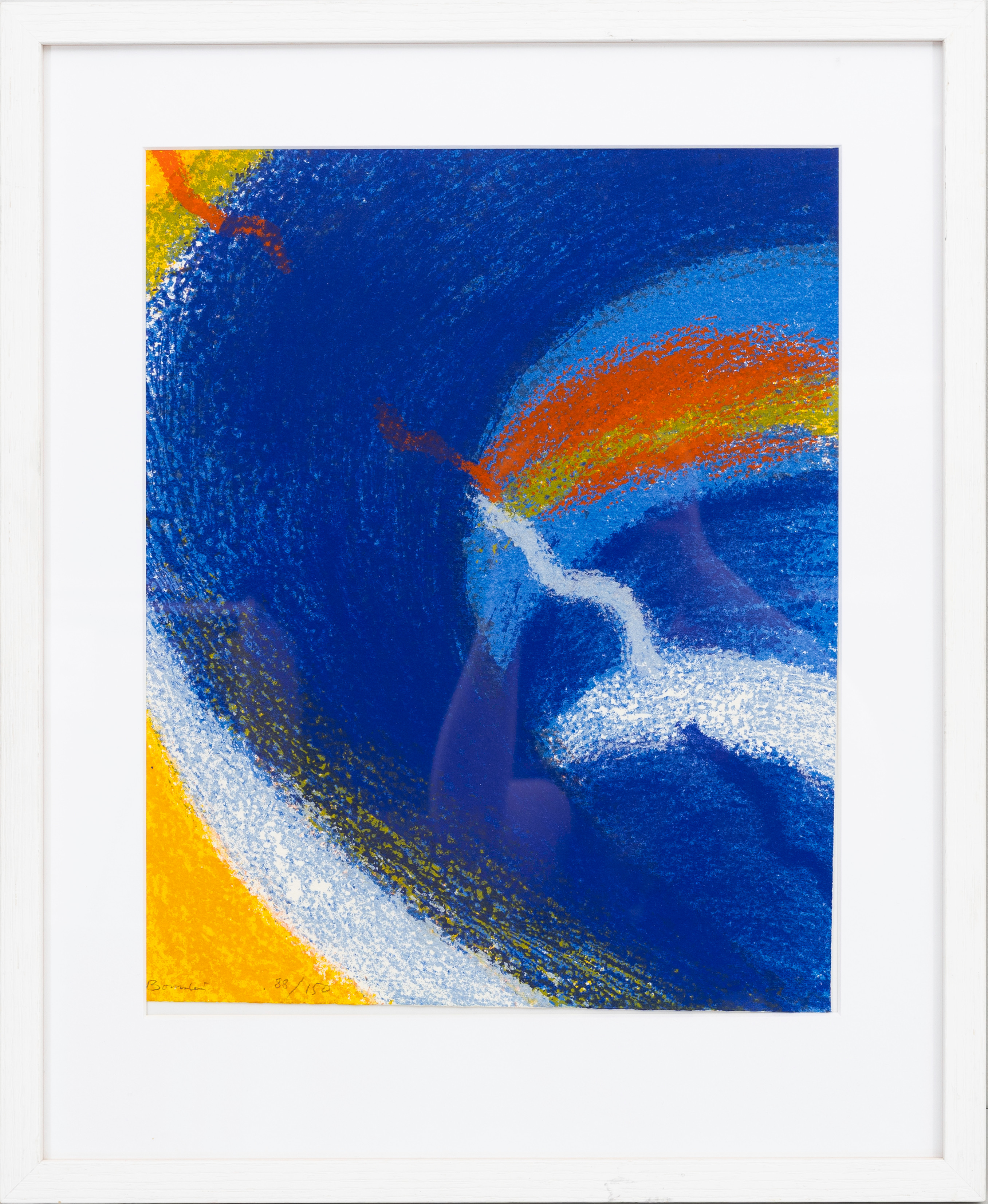 OLLE BONNIÉR. Abstrakt komposition, färglitografi, signerad, Bonniér och numrerad 88/150.