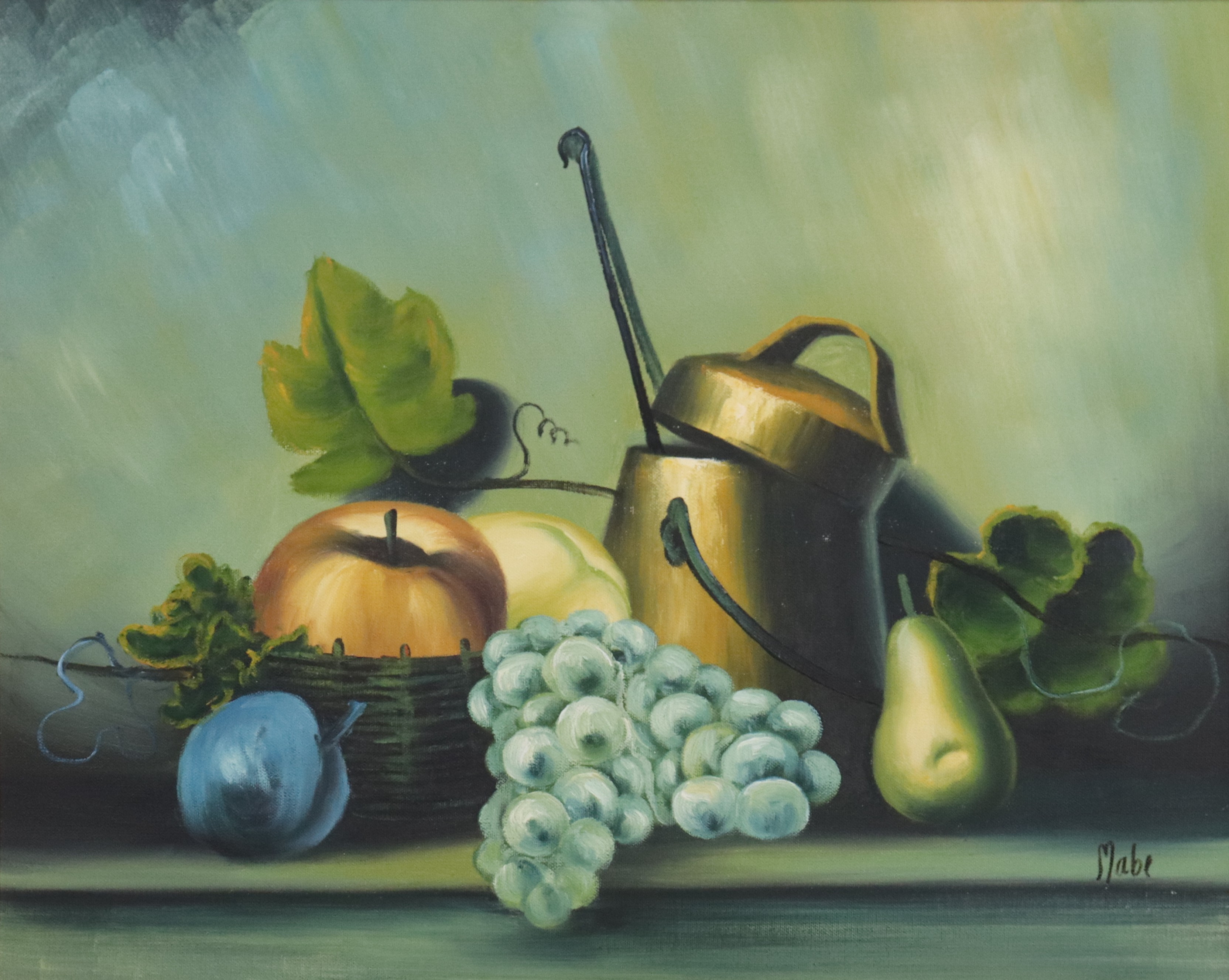 MATS BERGMAN. olja på duk, stilleben.