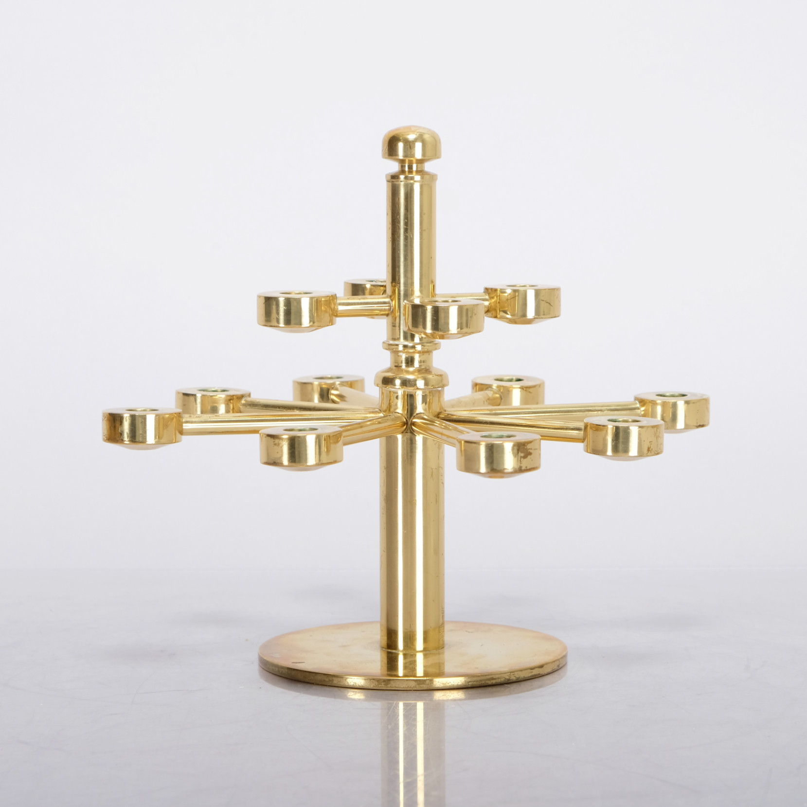 HANS-AGNE JAKOBSSON. Kandelaber, modell L 126, mässing, Markaryd.