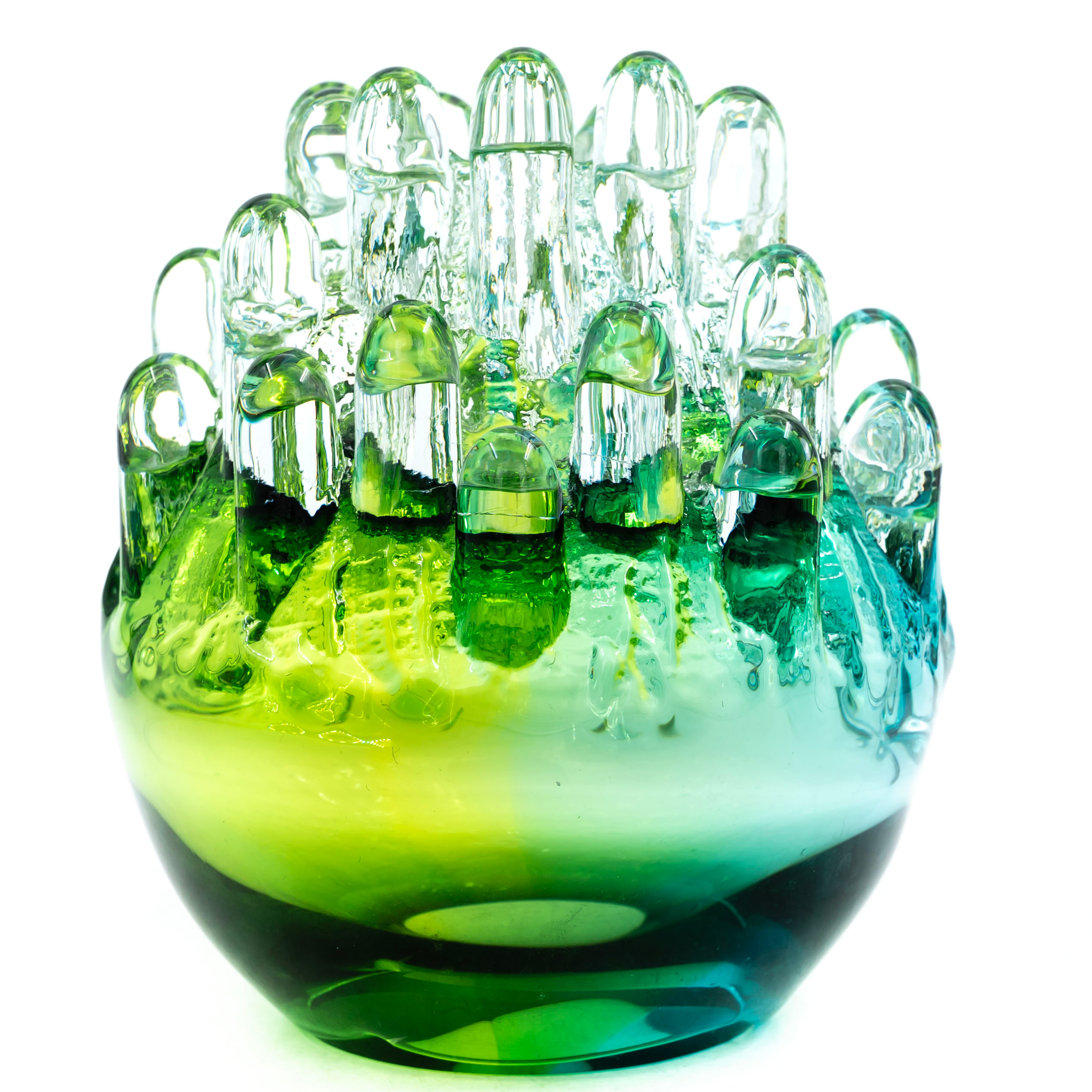 GÖRAN WÄRFF. signerad, unik, "Polar", Kosta Boda, ljuslykta.