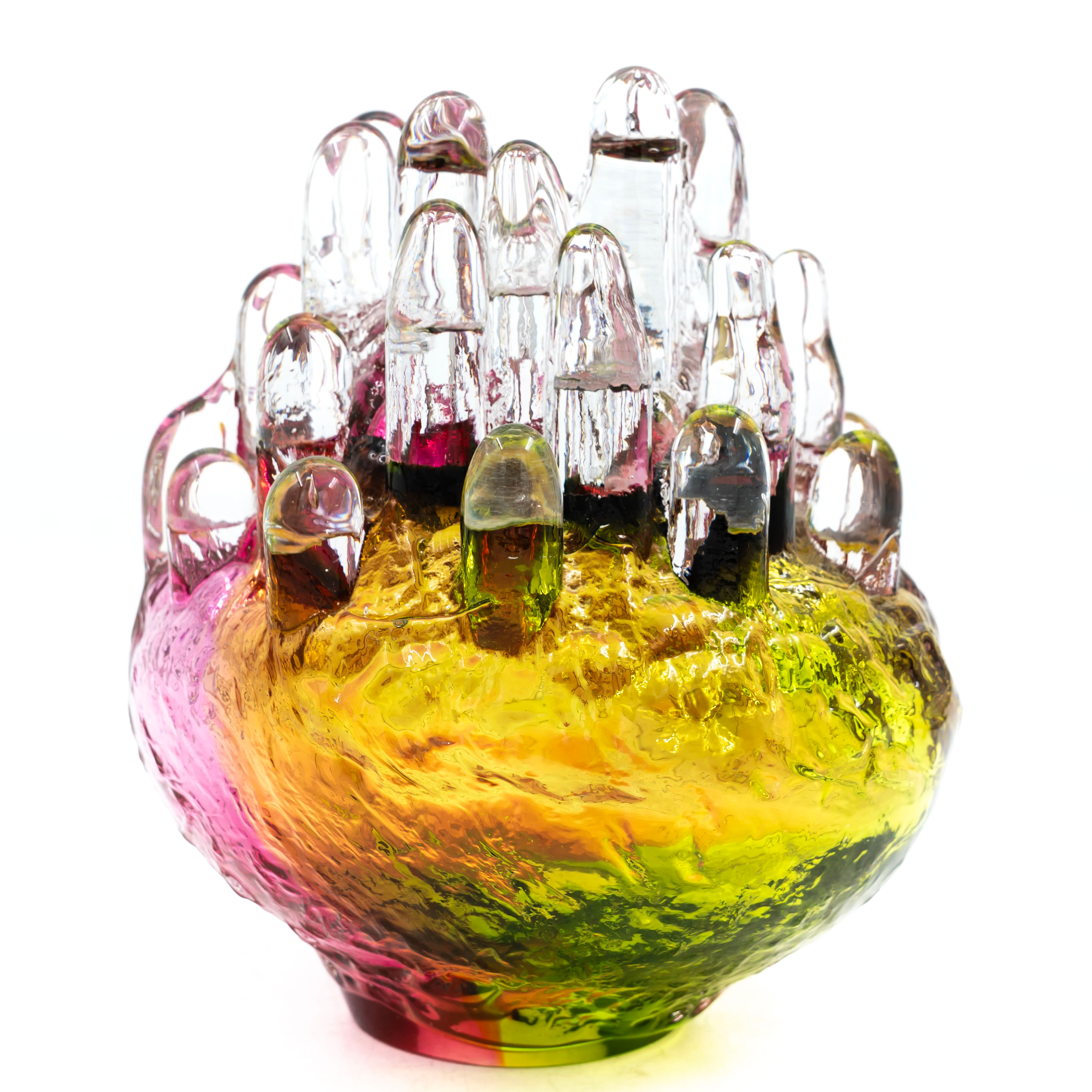 GÖRAN WÄRFF. signerad, unik, "Polar", Kosta Boda, ljuslykta.