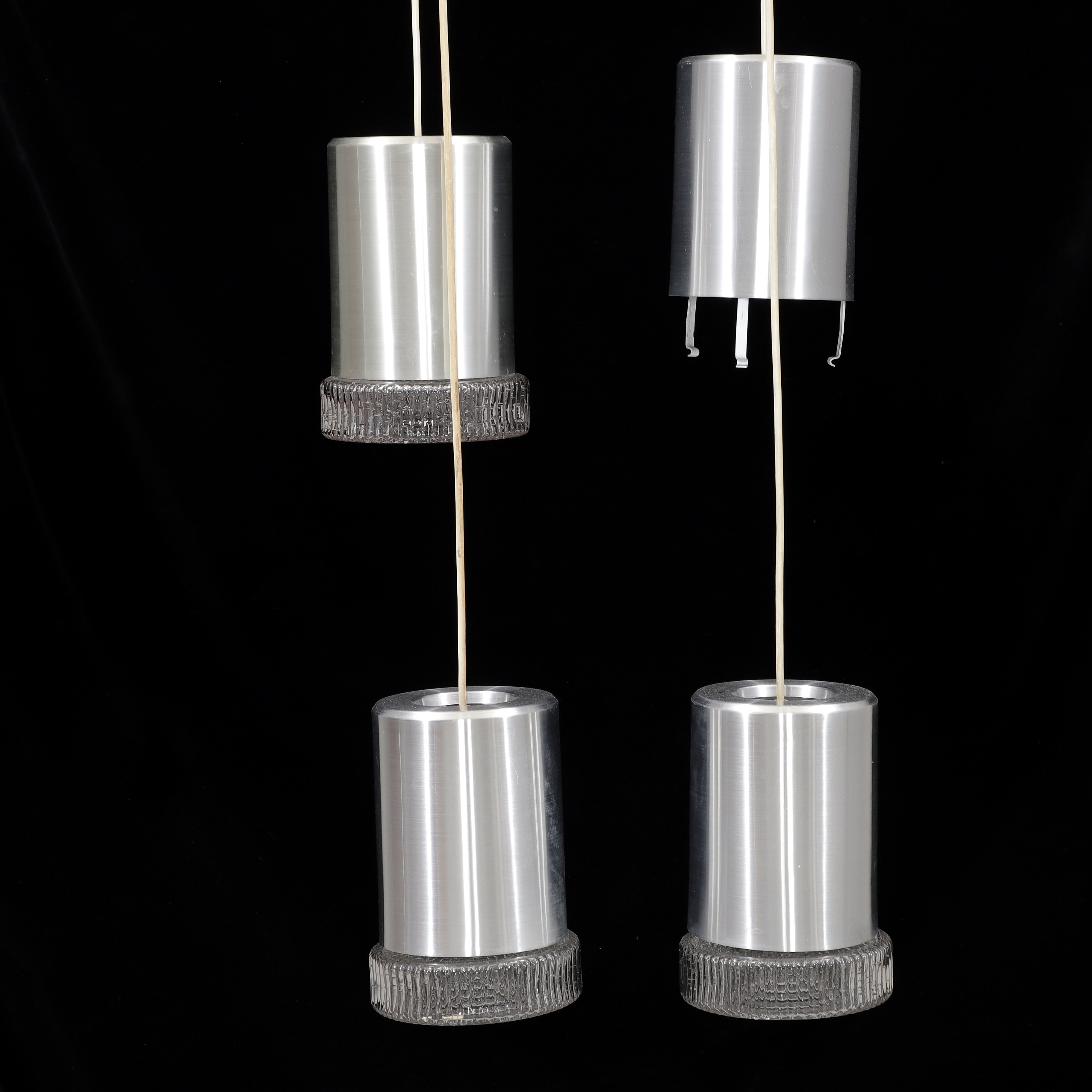 TAKLAMPOR, 4 st, metall/glas, Fagerhults Belysning, 1960-tal.