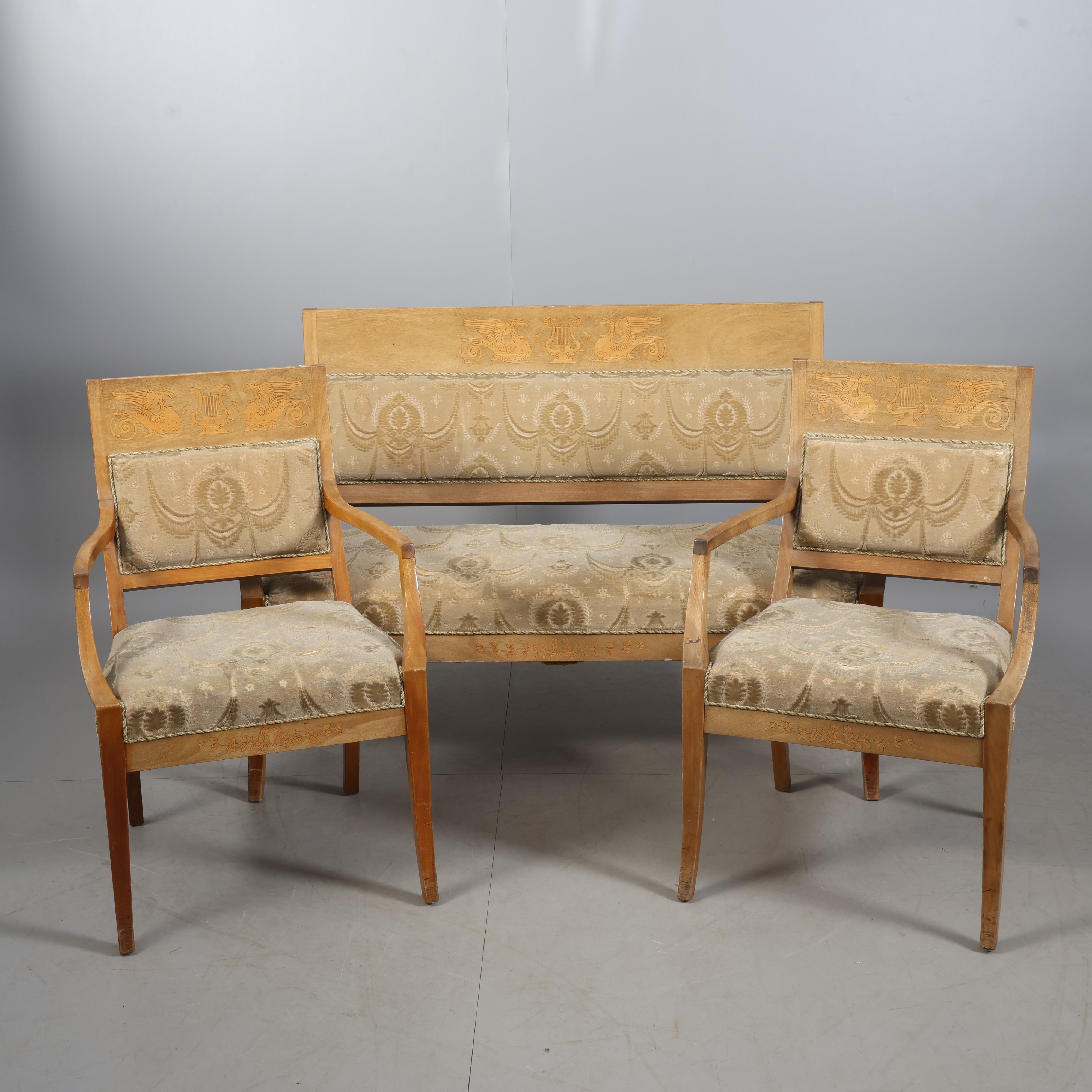 SOFFGRUPP, empirstil, intarsia, 1900-talets första hälft.