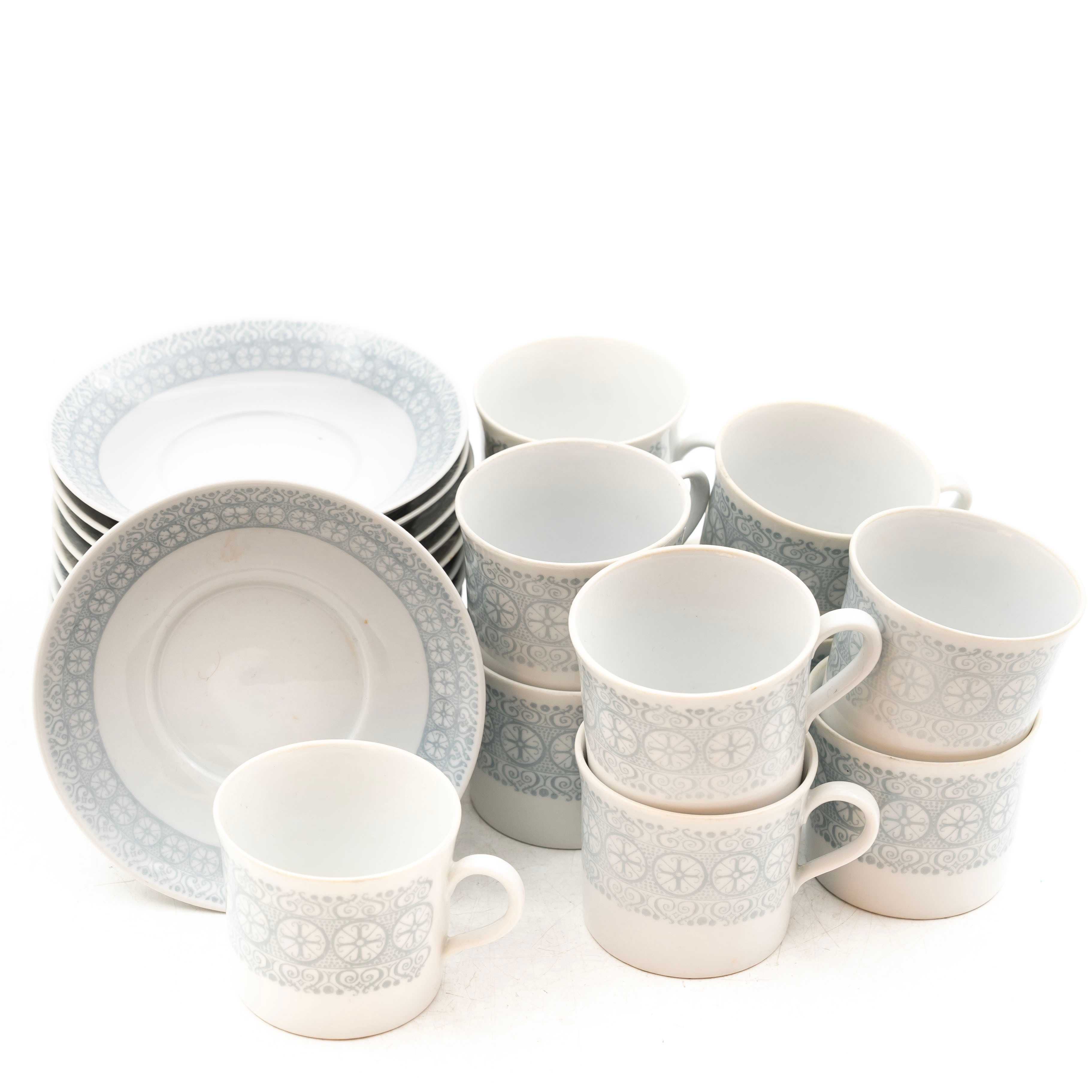 KAFFESERVIS, Upsala Ekeby, "Karlskrona" numrerad 1013-107-2. (23 delar).