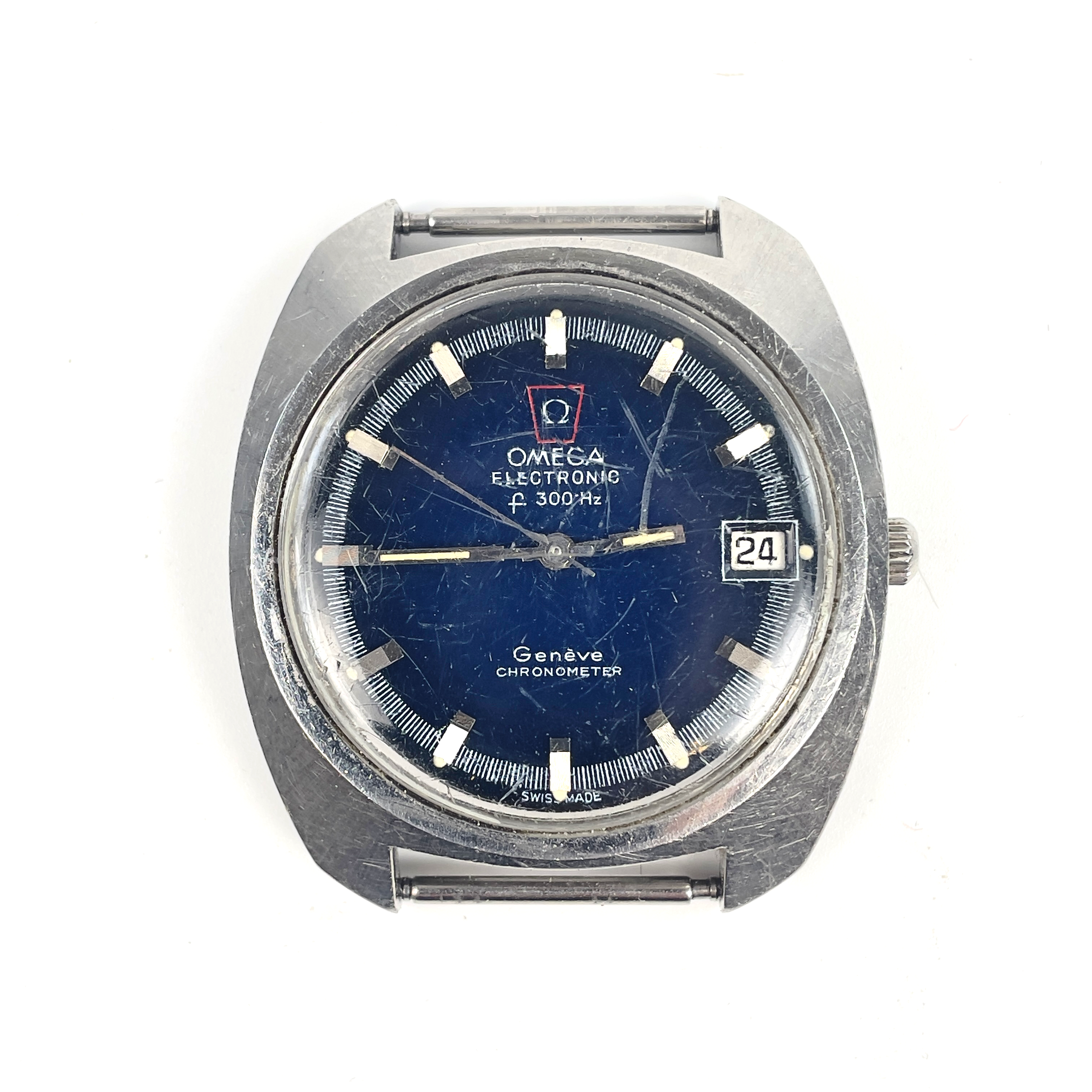 ARMBANDSUR. Omega Genéve Electronic, f300Hz Chronometer, stål, 1970-tal.