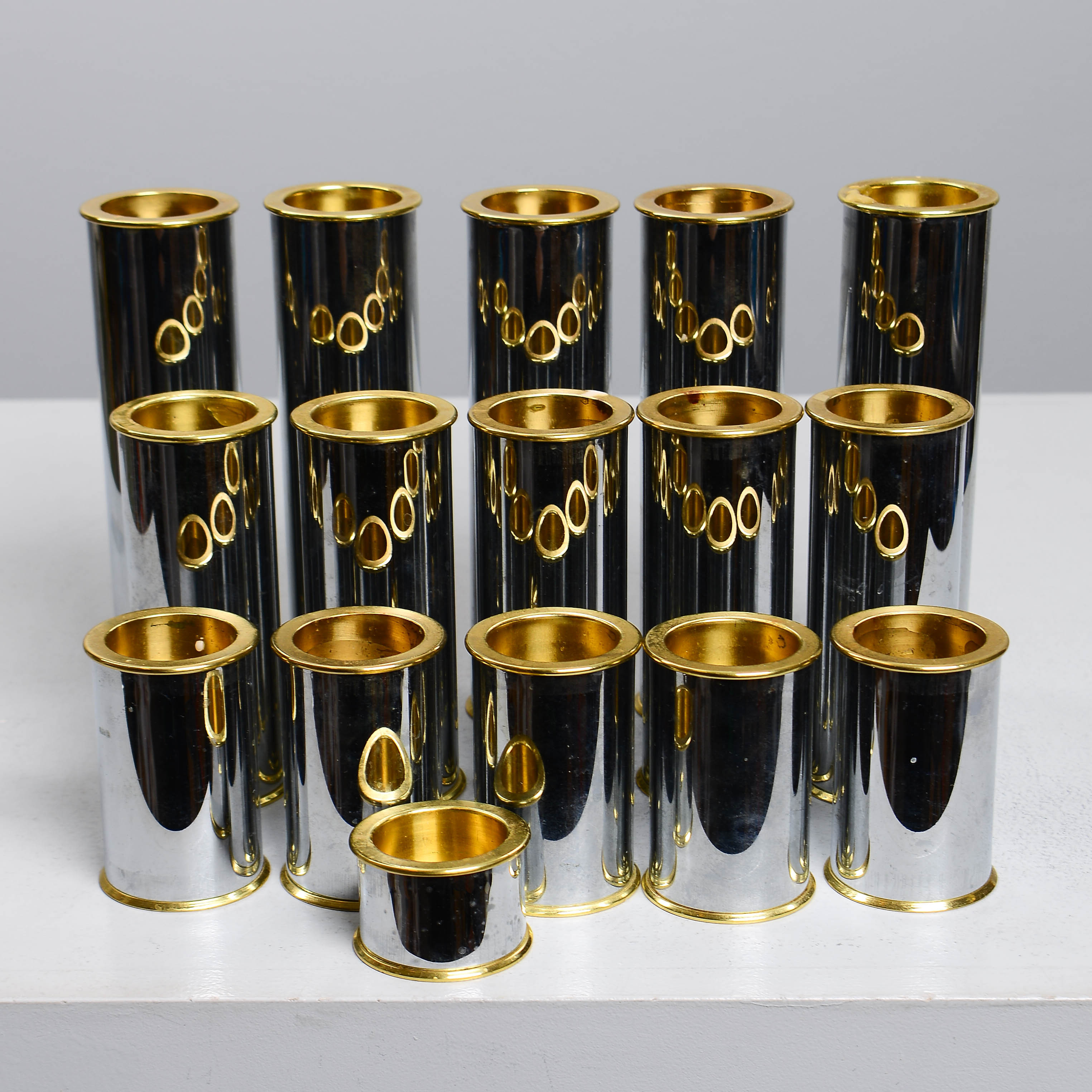 STAFFAN ENGLESSON. "Cylinder 2000", ljusstakar, 16 st, signerade.