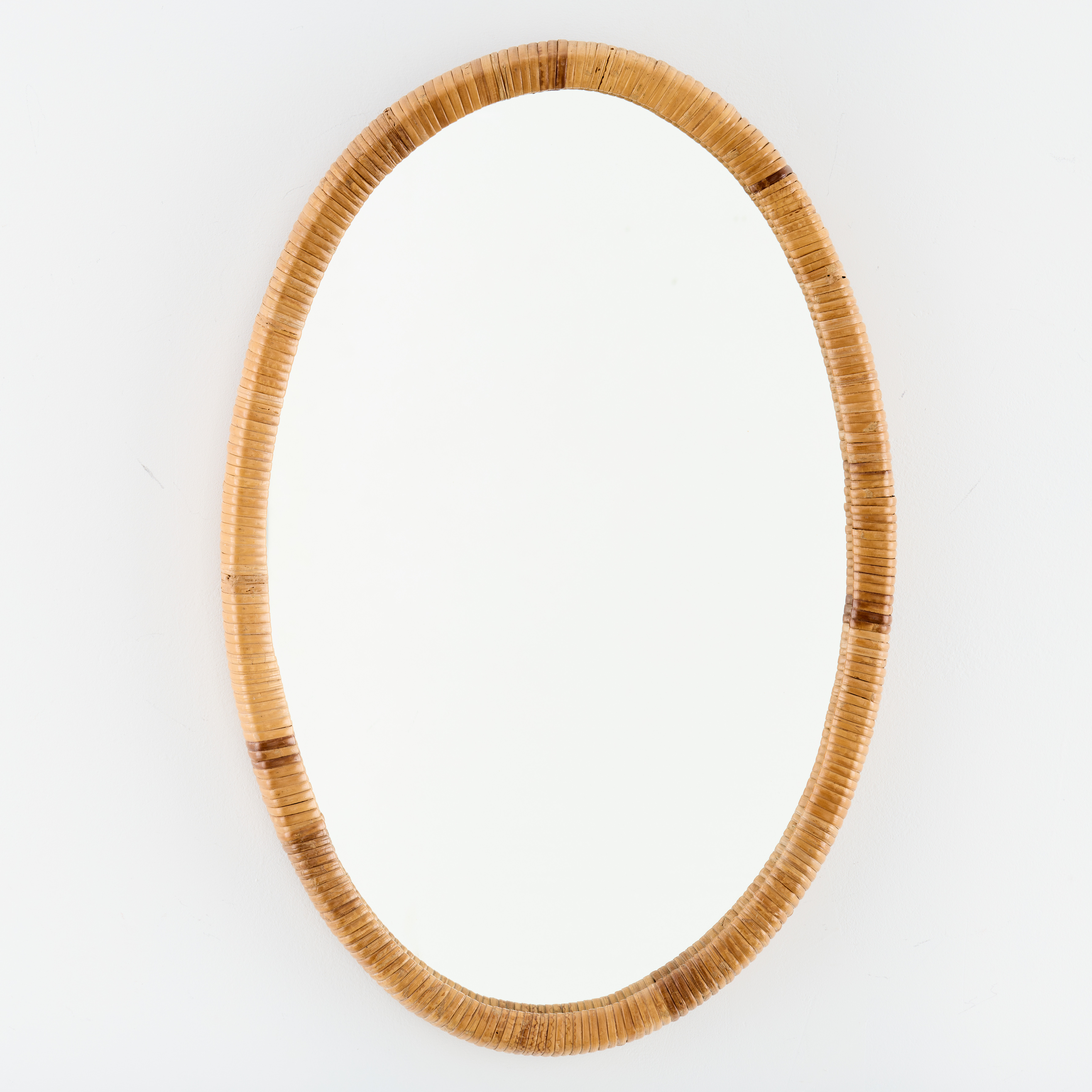 SPEGEL, Sverige 1950-tal, Swedish Modern, rottinglindad ram.