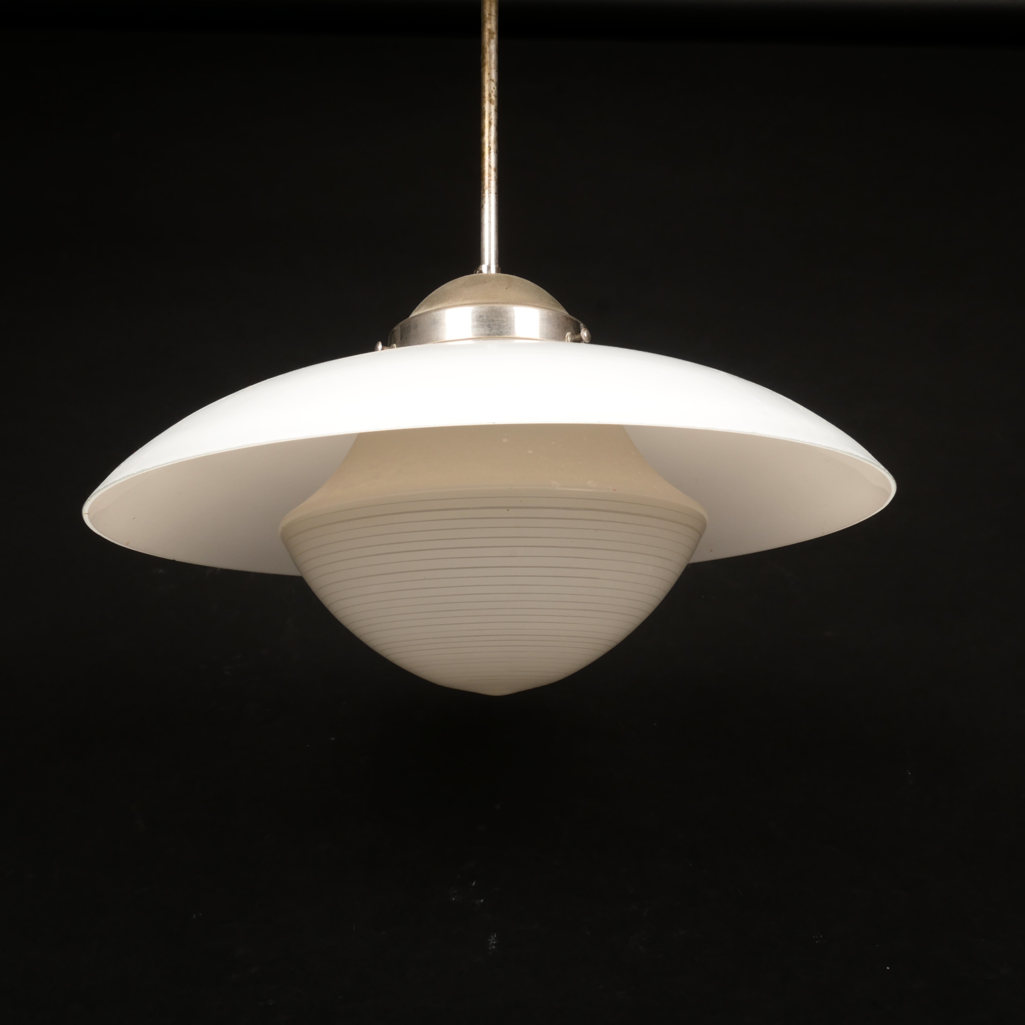 TAKLAMPA, belysningsglas Flygsfors, 1900-talets mitt.