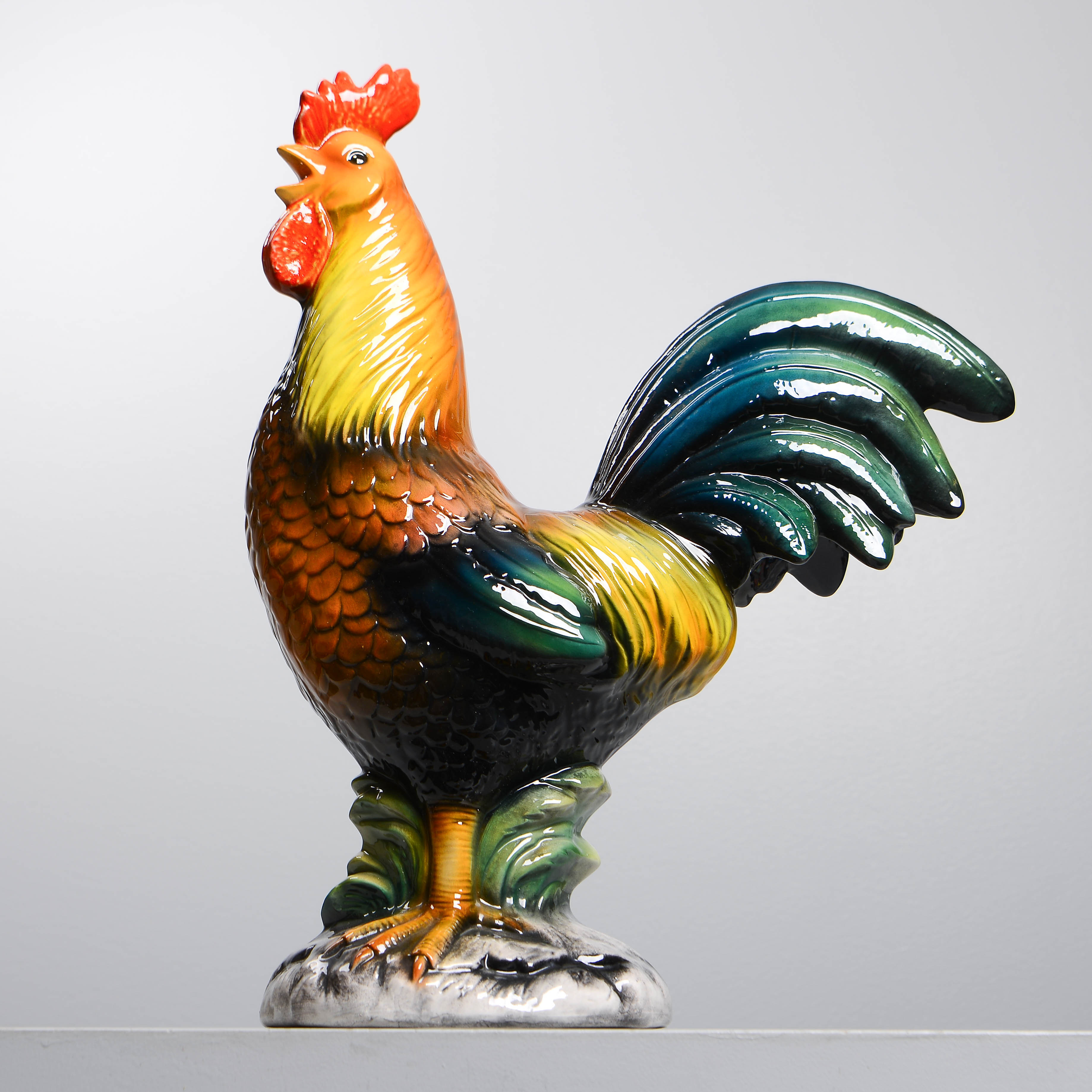 STOR BORDSTUPP, handmålad, Italien, 1900-talets andra del.