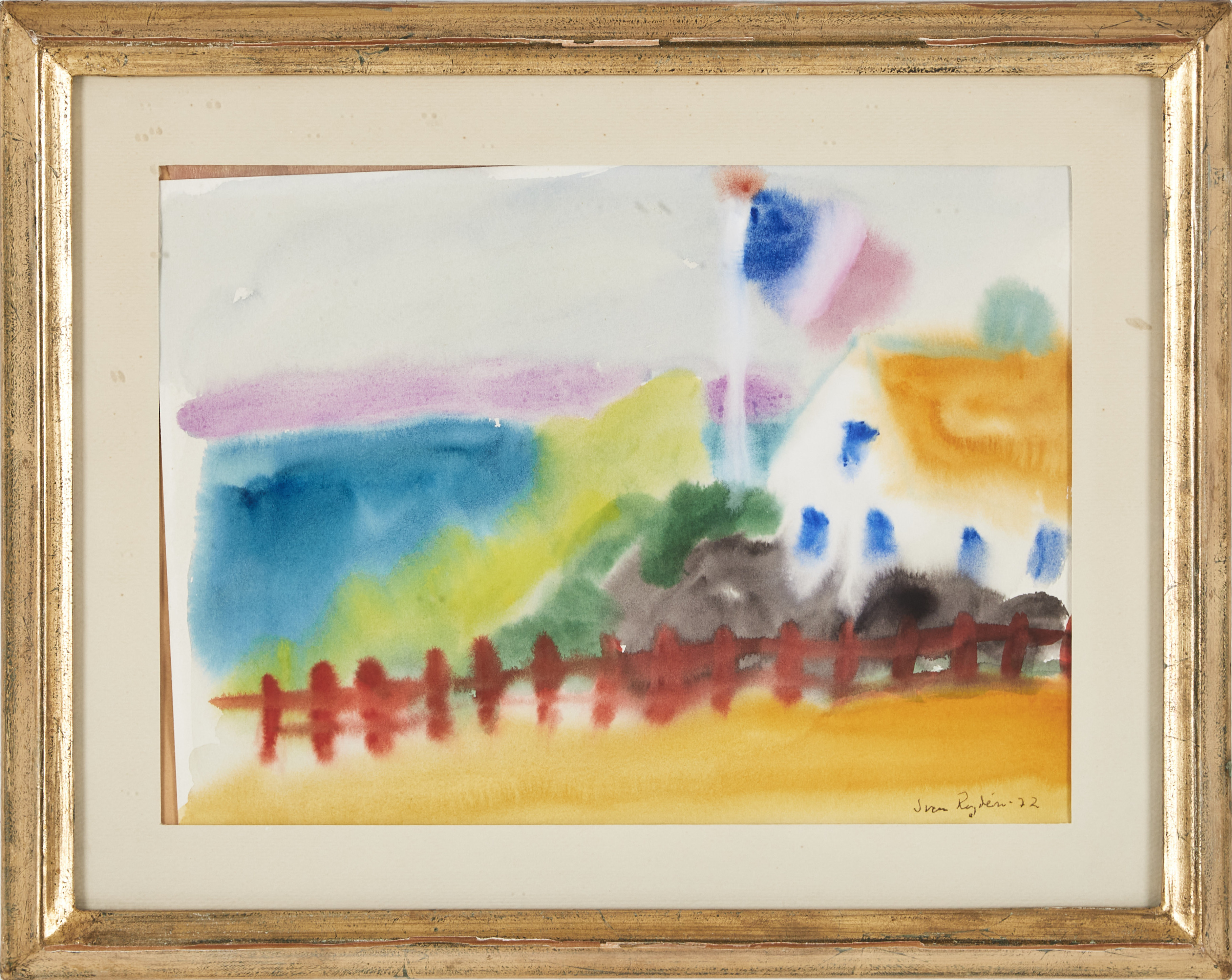 SVEN RYDÉN. ''Konsulns hus'', akvarell, signerad och daterad -72.