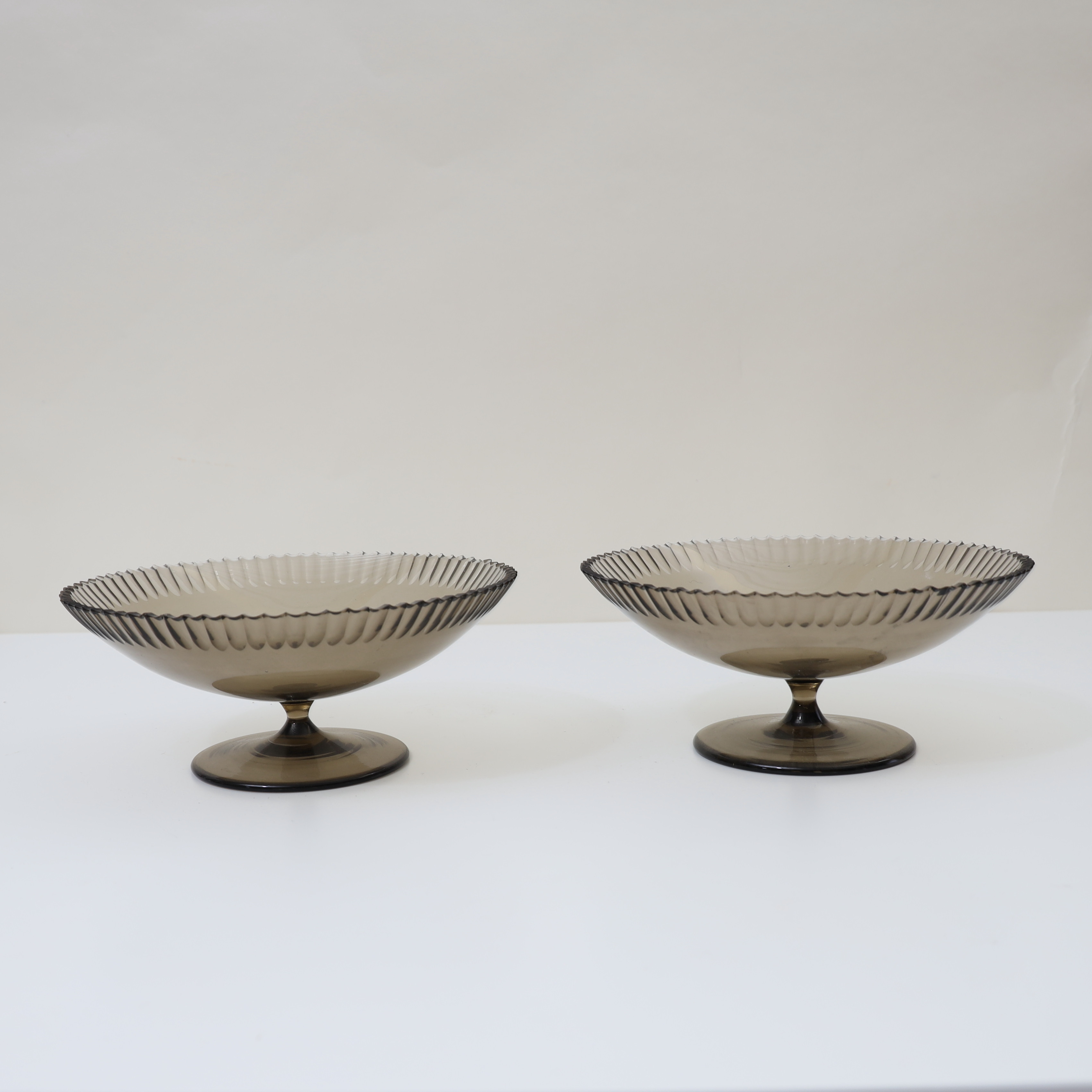 SKÅLAR, ett par, Sandvik/Orrefors, Sodatonat glas.