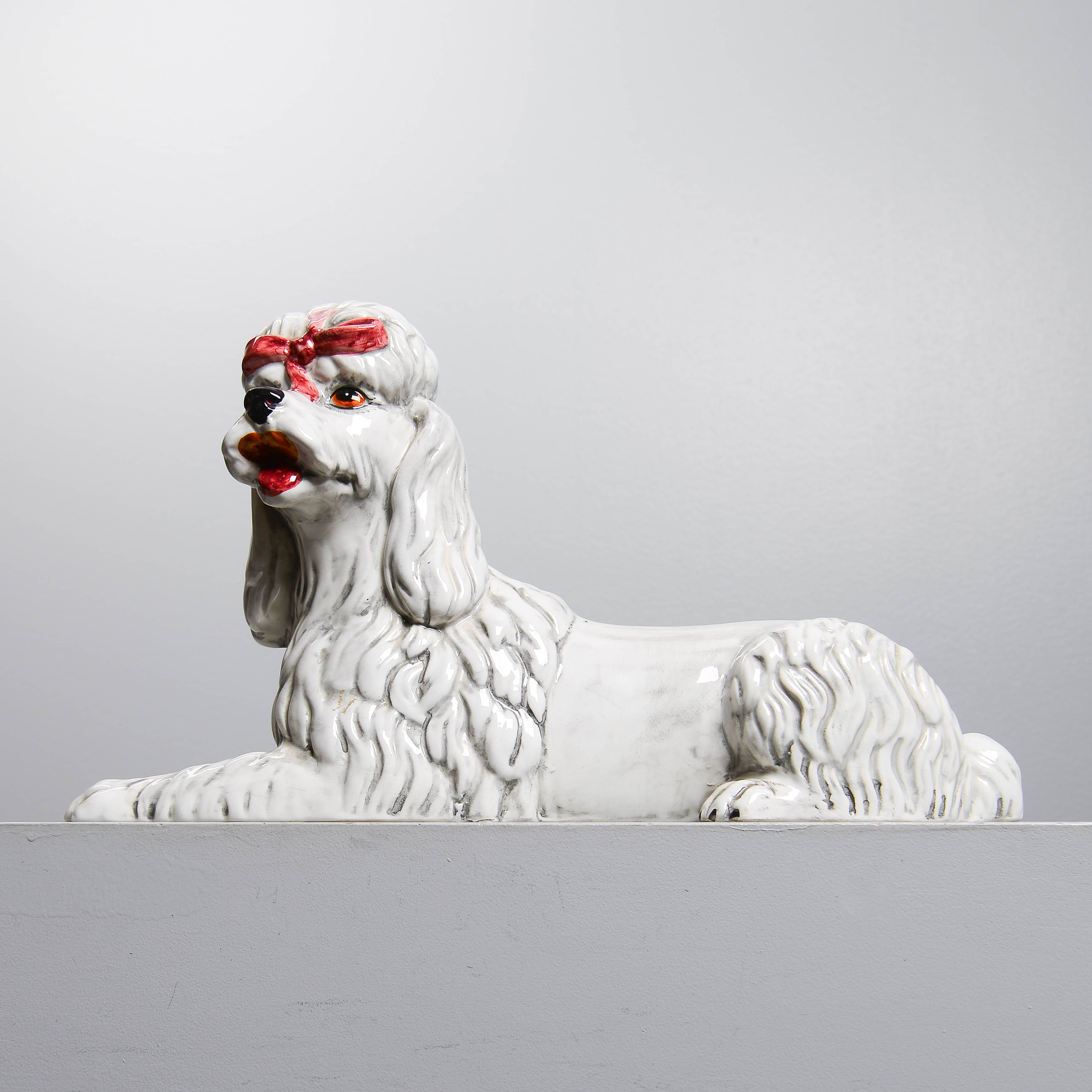 STOR FIGURIN, hund, keramik, Italien, 1900-talets andra del.