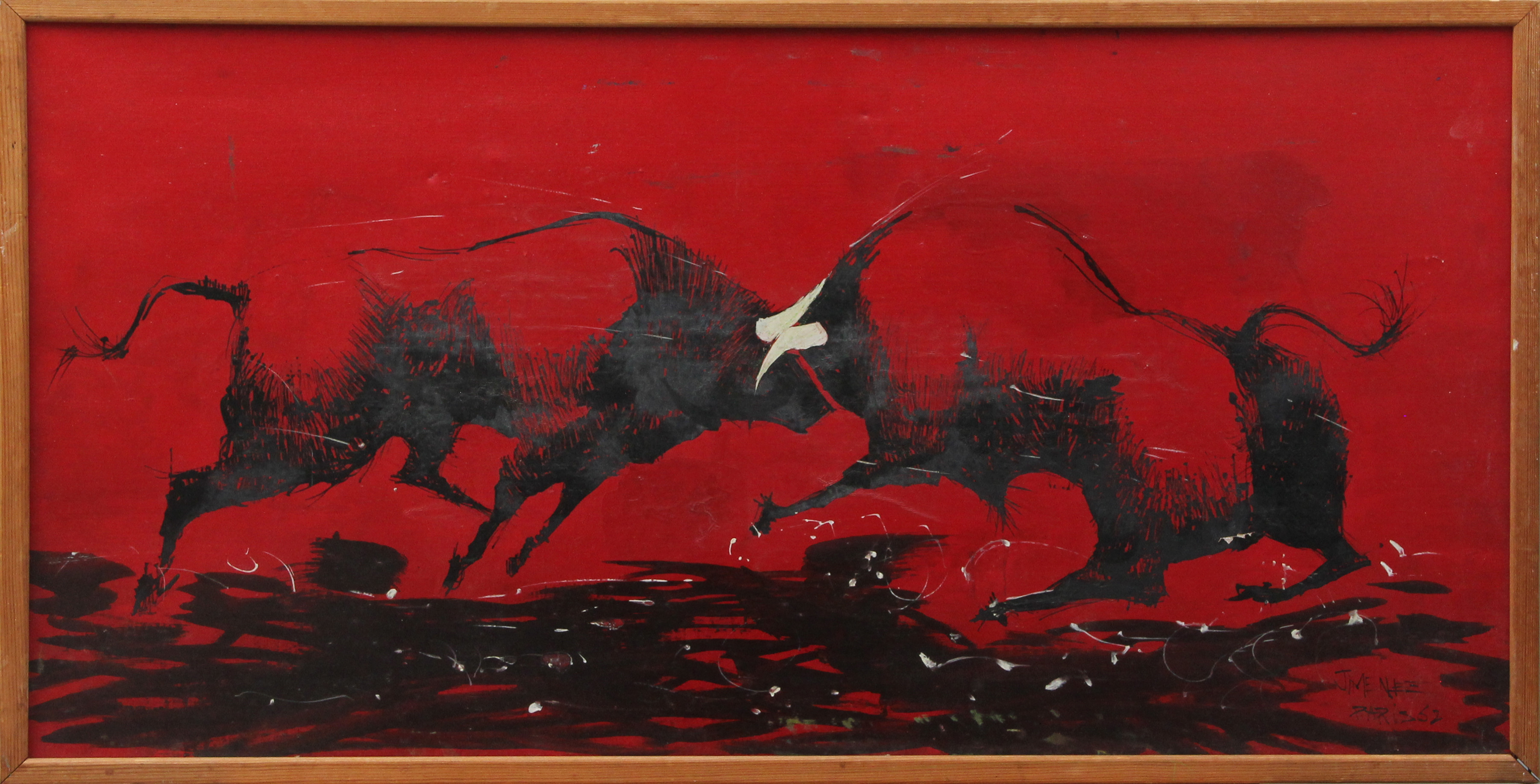 PEDRO MENEZ. OLJA, på duk, signerad Paris, 1962.