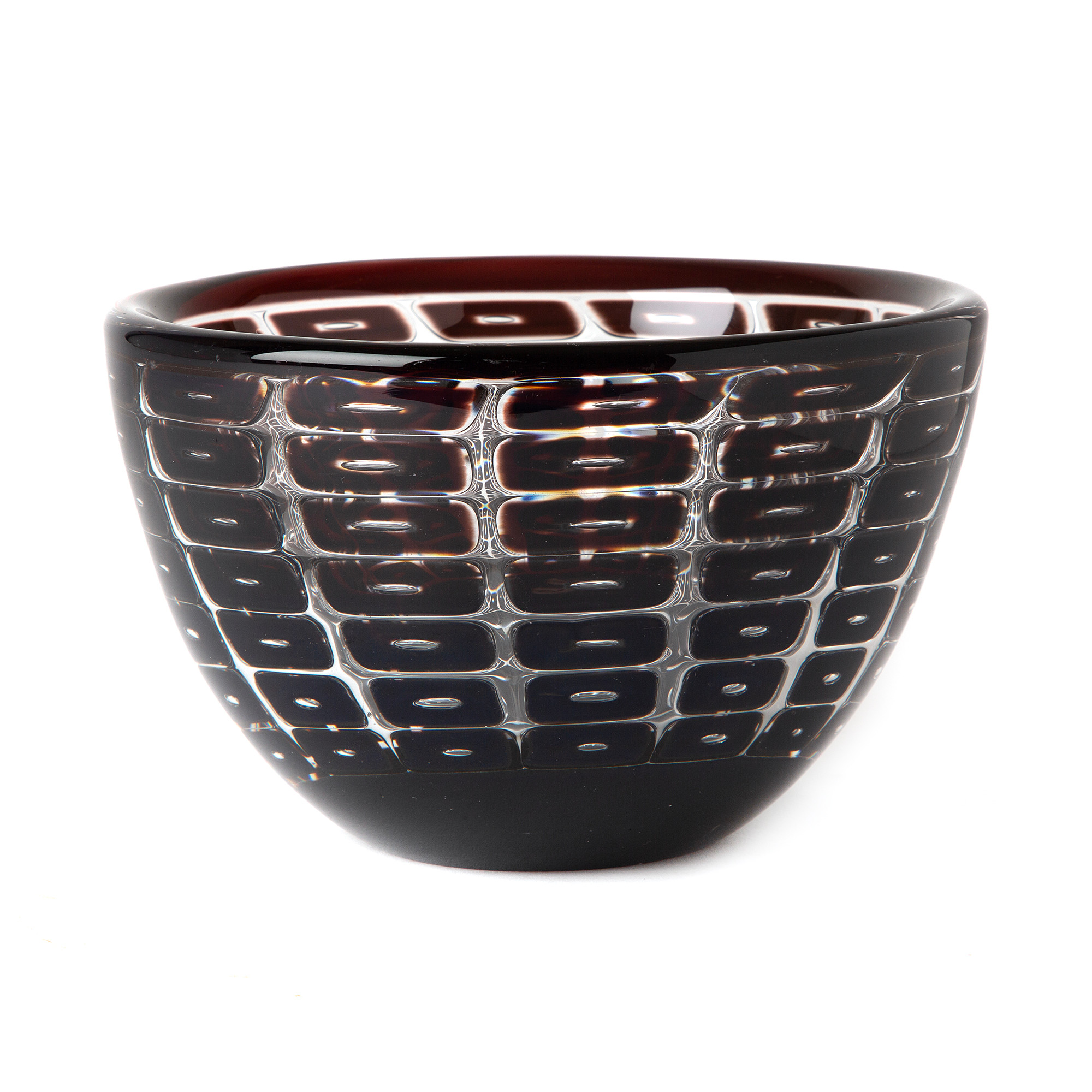 EDVIN  ÖHRSTRÖM. Skål, glas, Ariel, 1962, Orrefors.