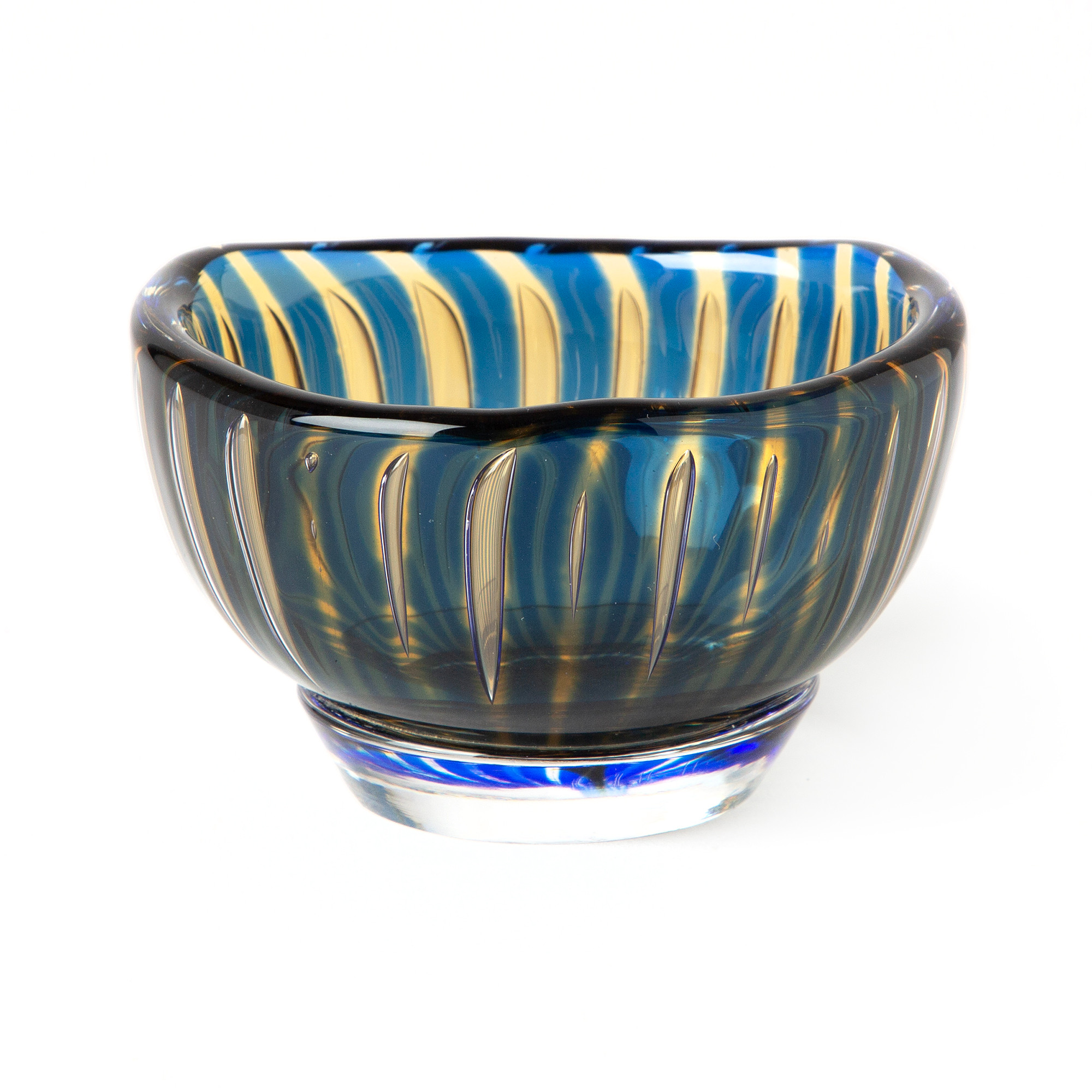 EDVIN  ÖHRSTRÖM. Skål, glas, Ariel, 1952, Orrefors.