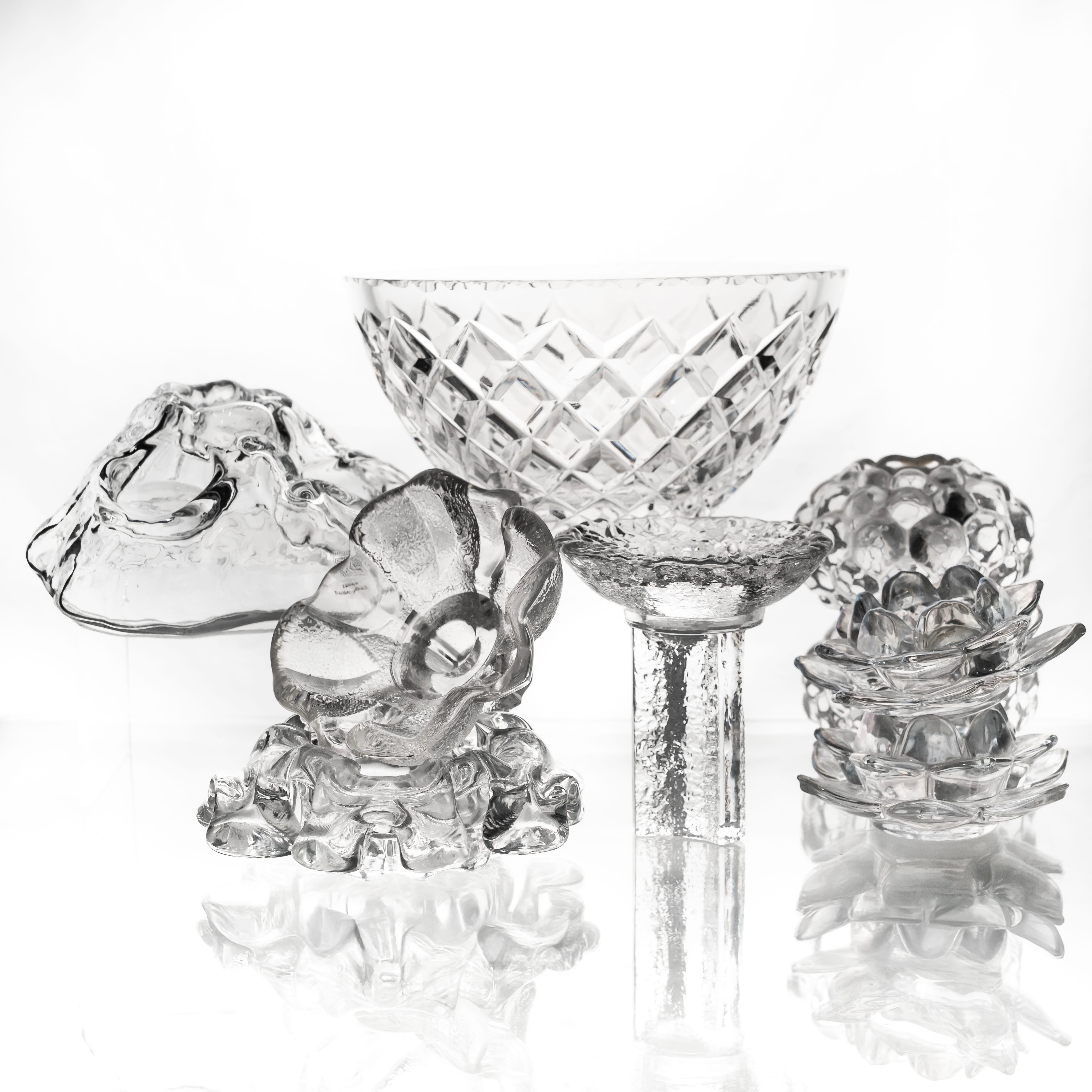 PARTI-KONSTGLAS, bl.a. Orrefors, 8 delar.