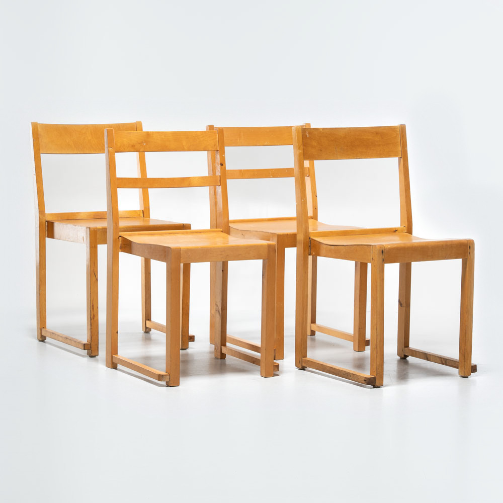 Orkesterstolar, 4 stycken, Snarlika, 1900-tal.