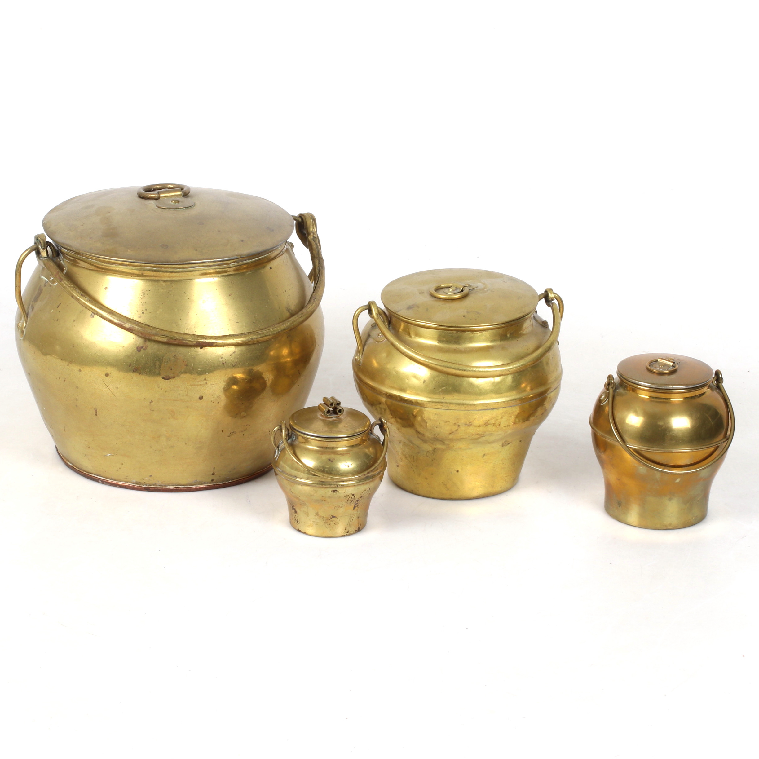 BULKRUKOR, 4 st, mässing, 18/1900-tal.