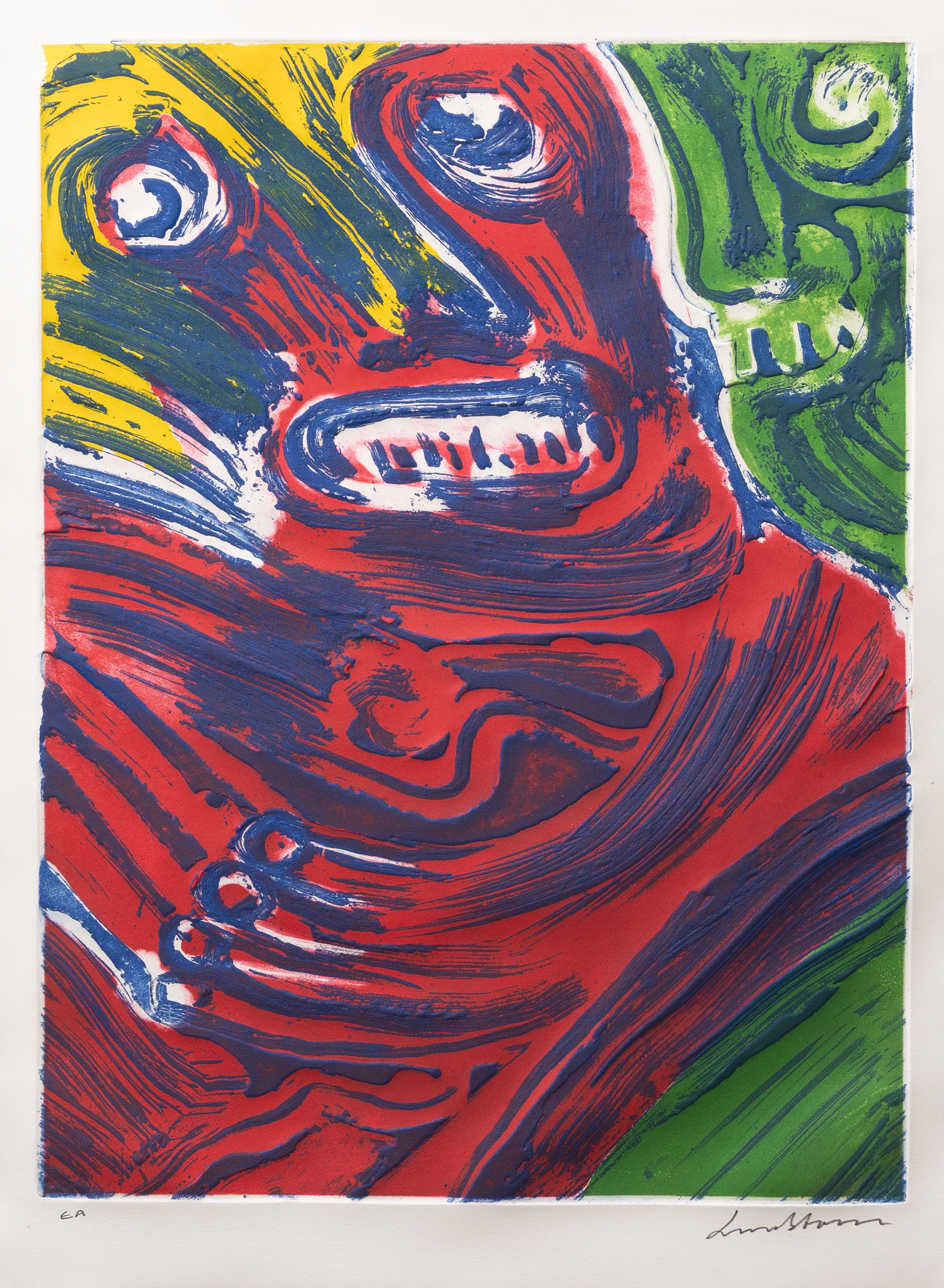 BENGT LINDSTRÖM. Utan titel, carborundumtryck nr EA, signerad.