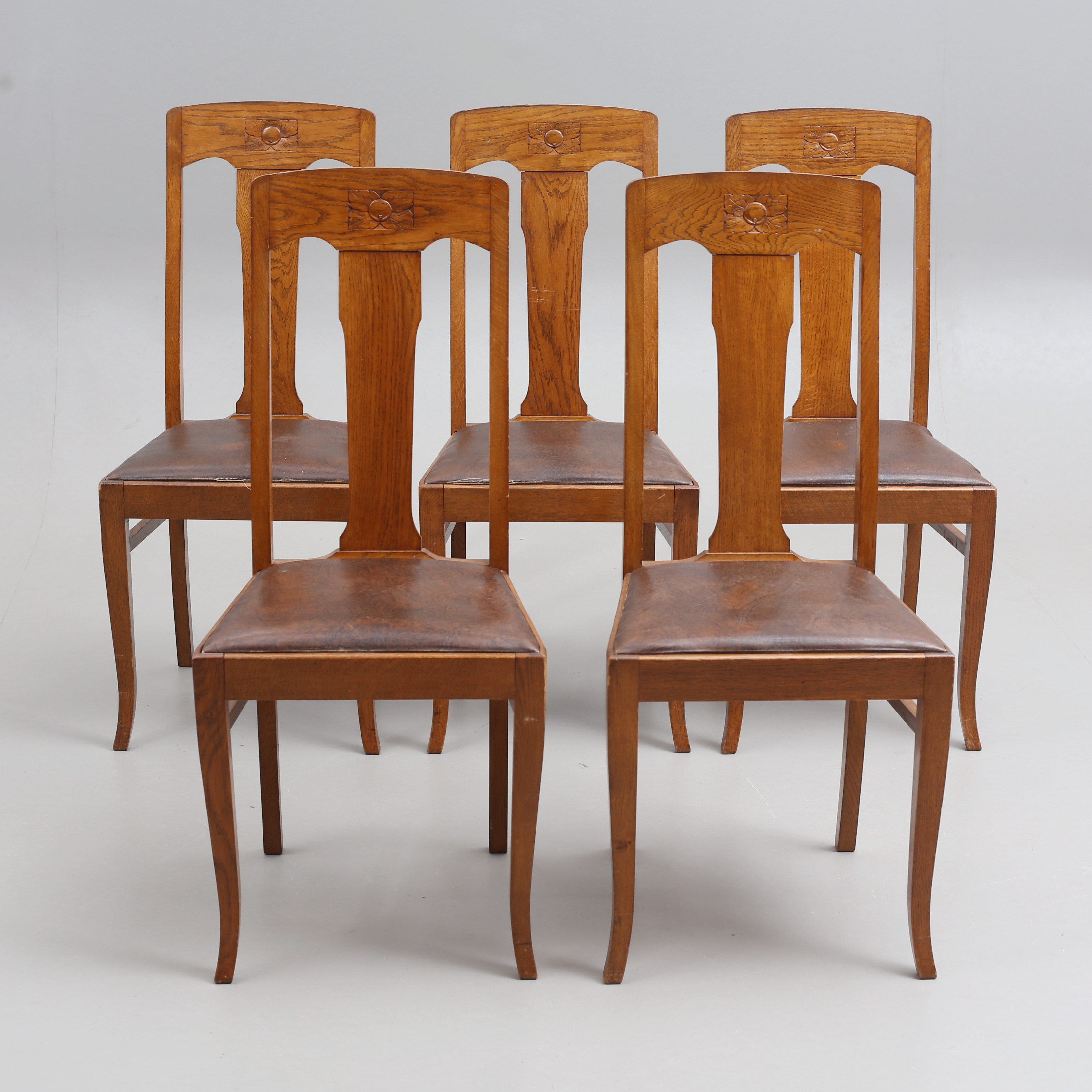 STOLAR, 5 st, "Äpplet", ek, 1900-talets första hälft.