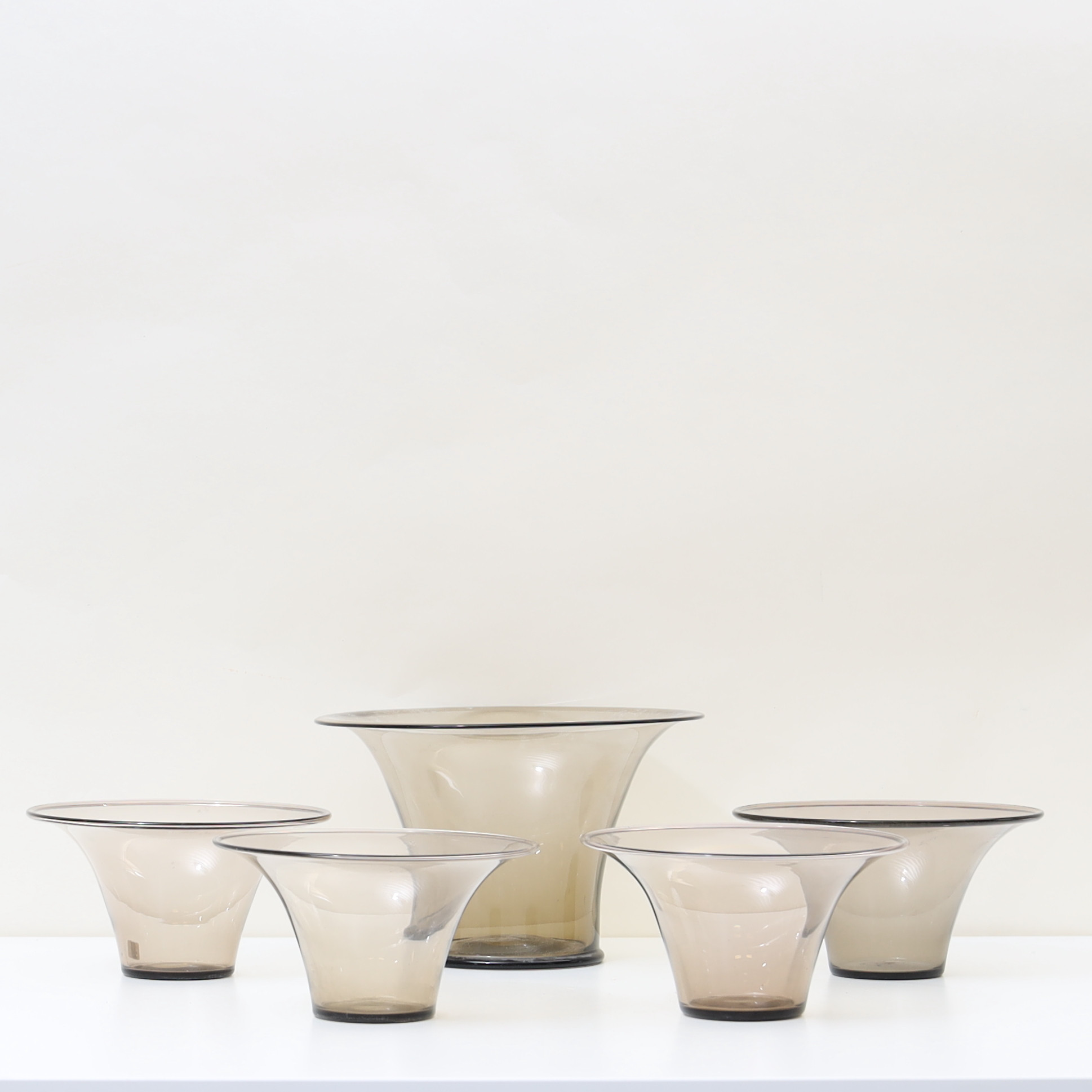 SIMON GATE EDWARD HALD. Skålar 5st, Sandviks/Orrefors.