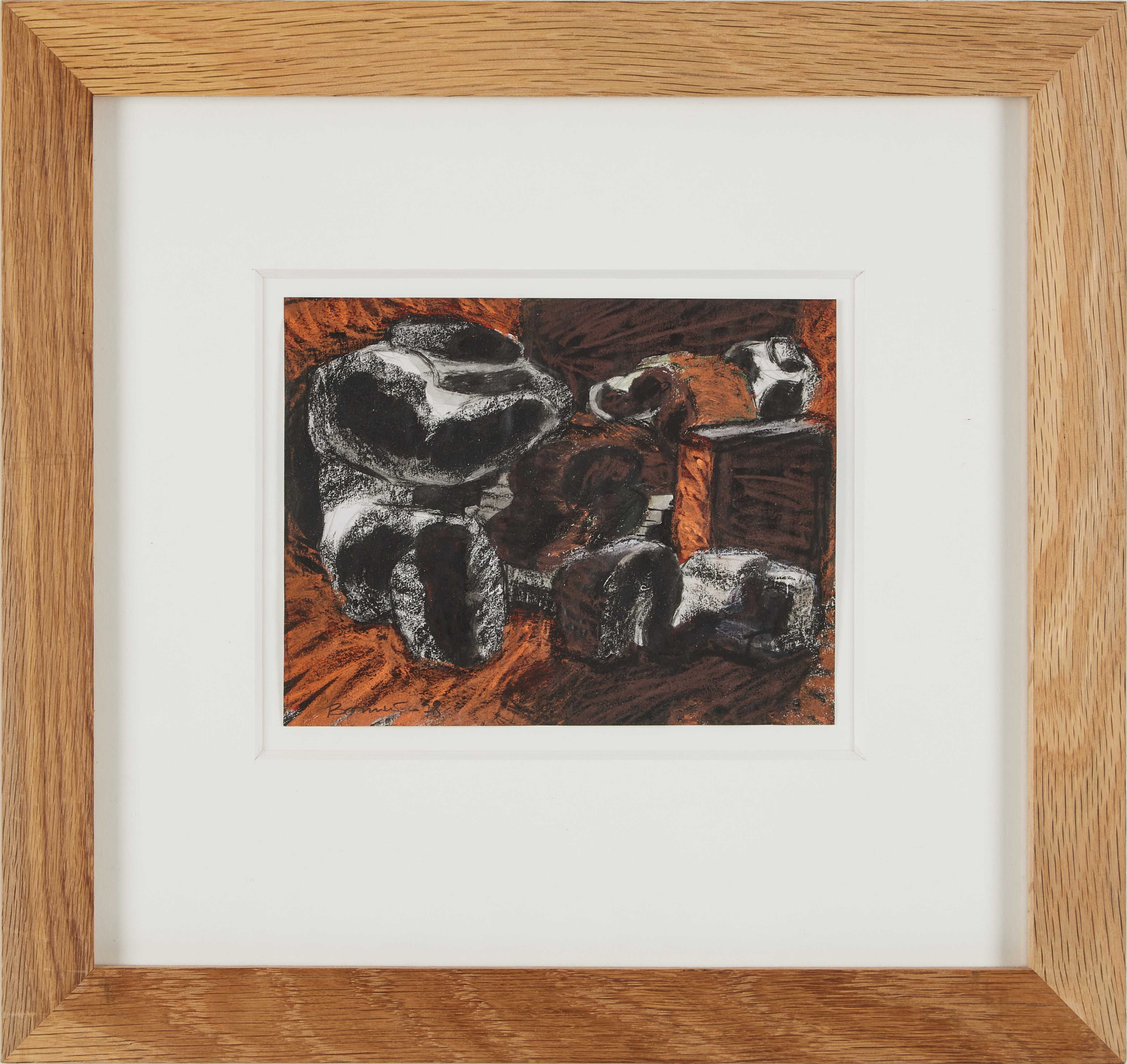 OLLE BONNIÉR. "Balam, Mexico", 1978, pastell på papper, signerad.